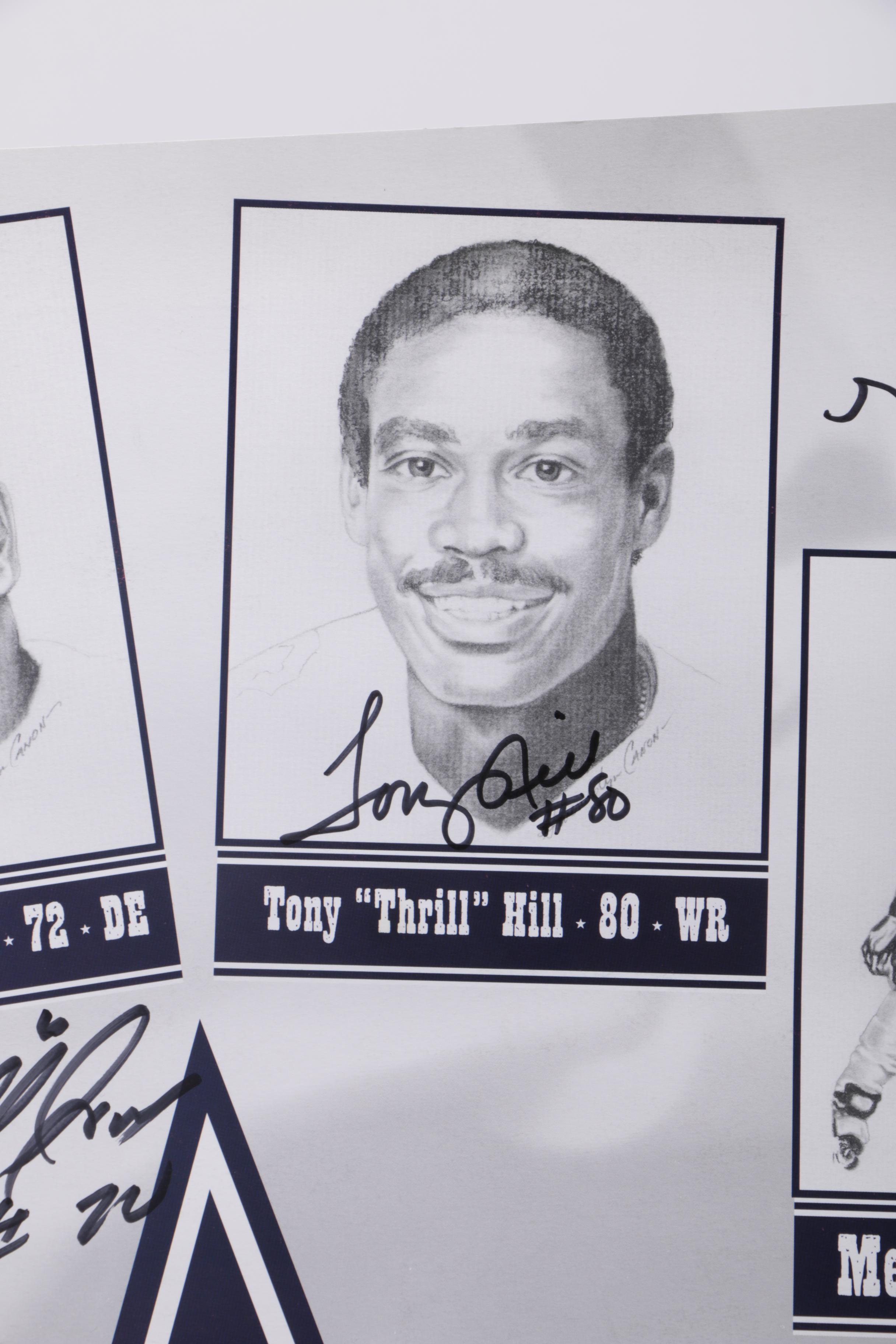 Dallas Cowboys Legends Autographed Poster
