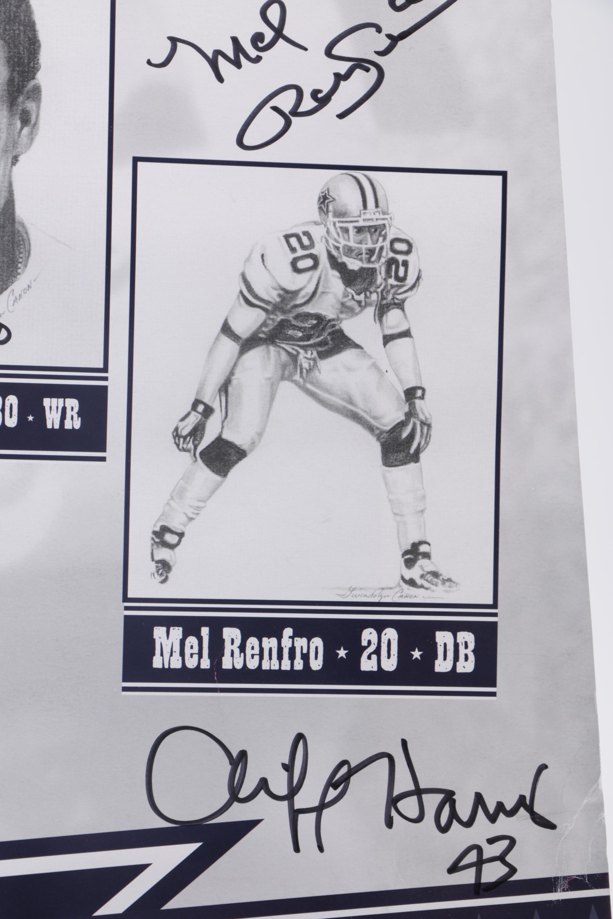 Dallas Cowboys Legends Autographed Poster