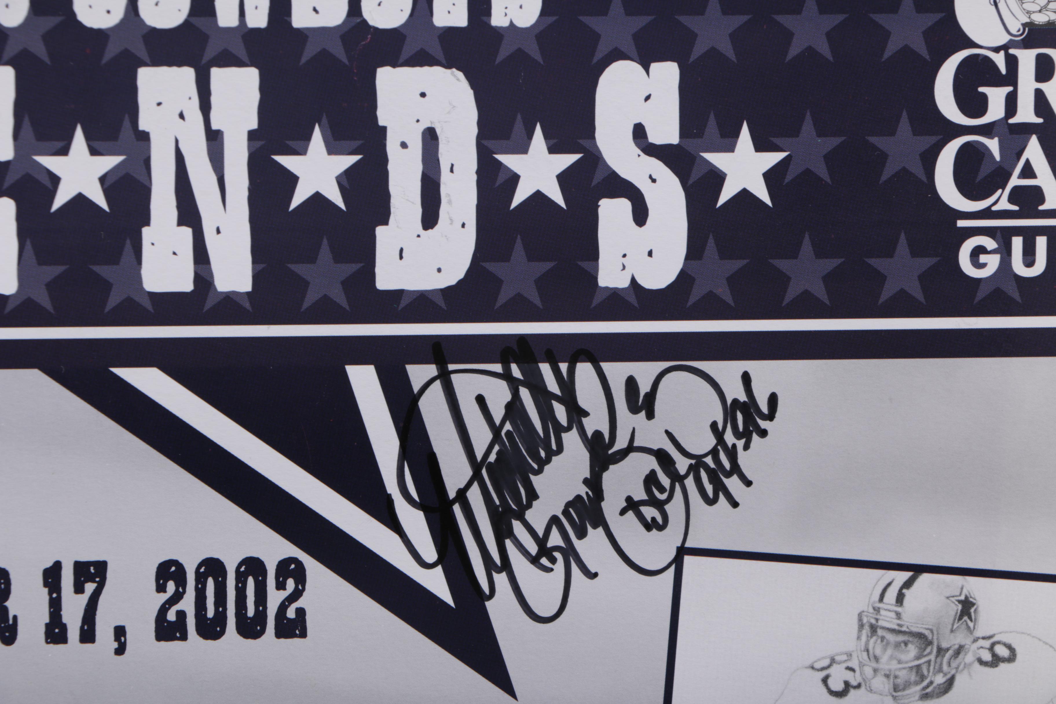 Dallas Cowboys Legends Autographed Poster