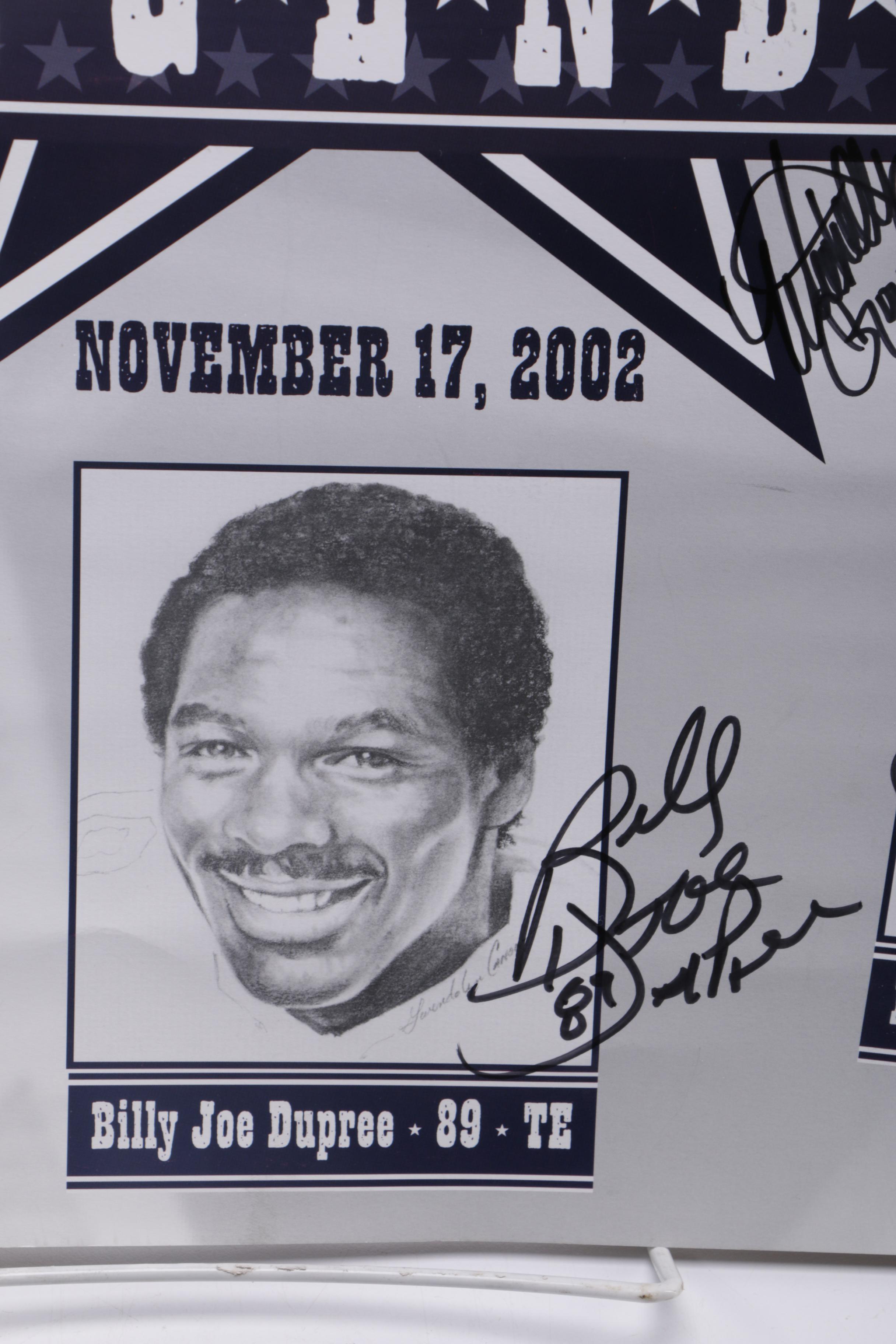 Dallas Cowboys Legends Autographed Poster