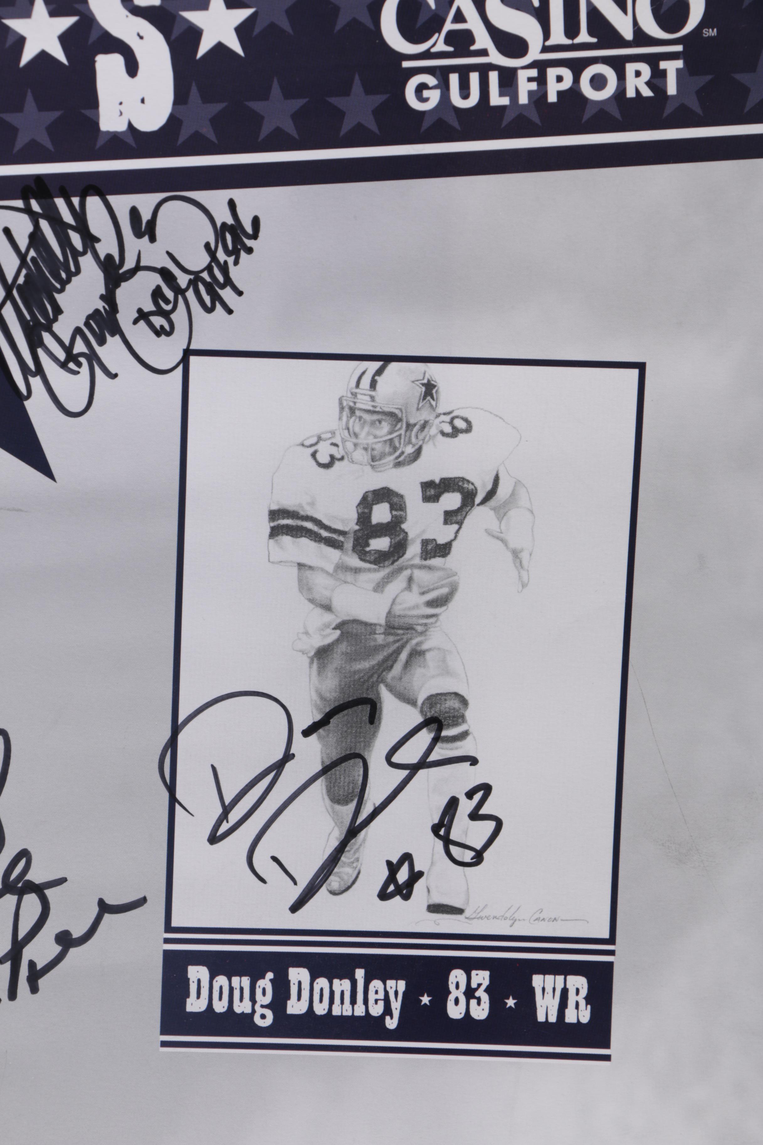 Dallas Cowboys Legends Autographed Poster