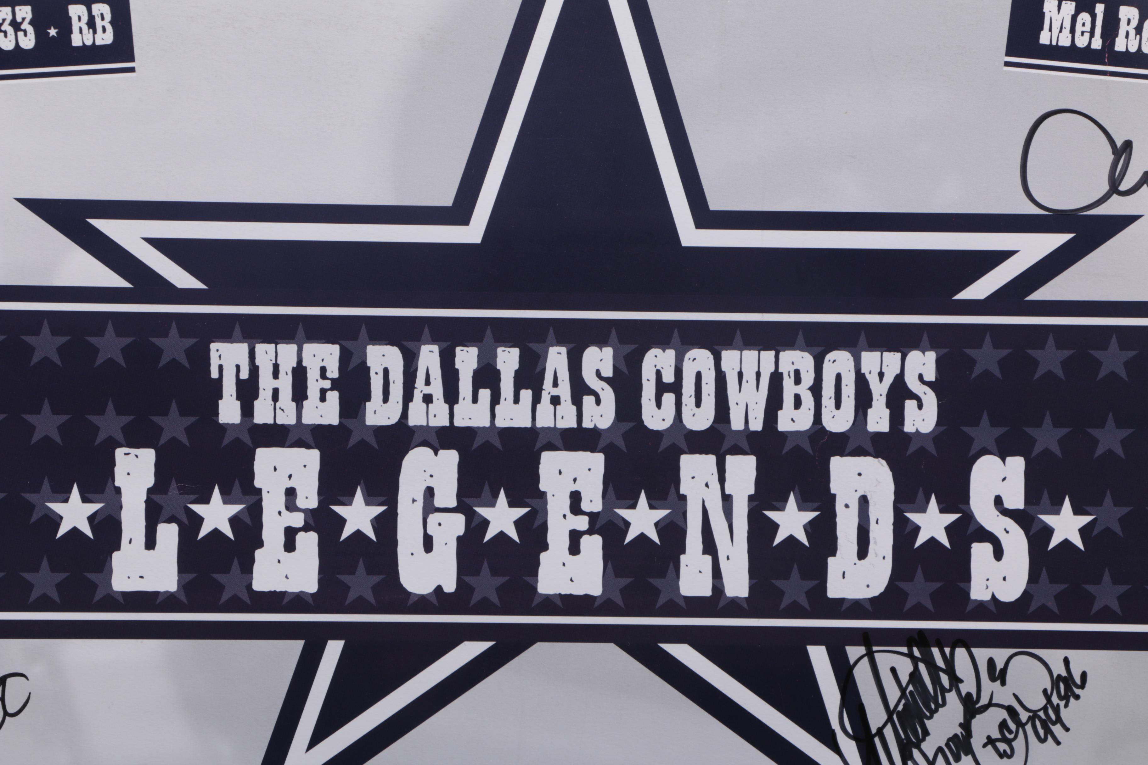 Dallas Cowboys Legends Autographed Poster