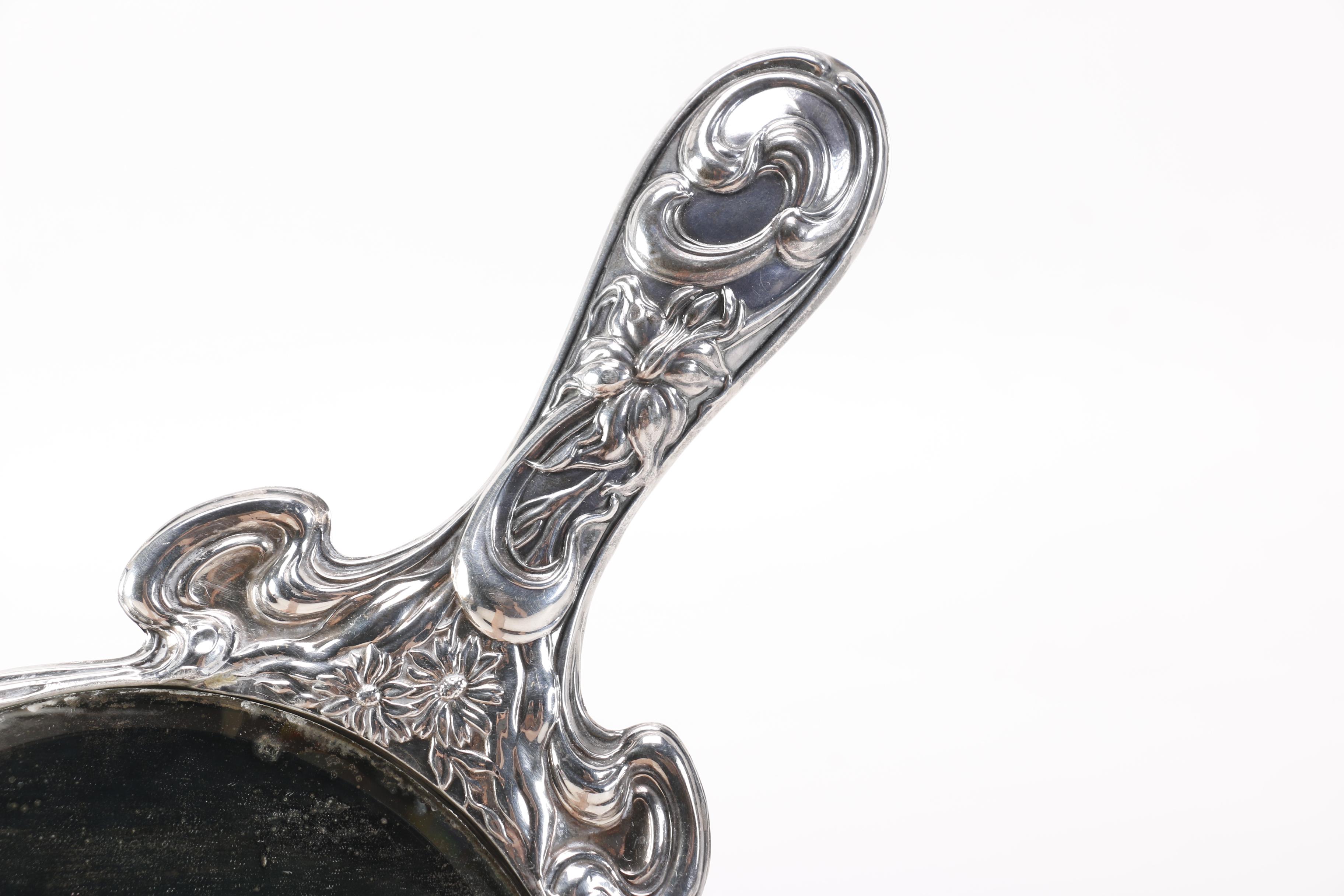 1909 Lionel Smith & Co. Sterling Hand Mirror