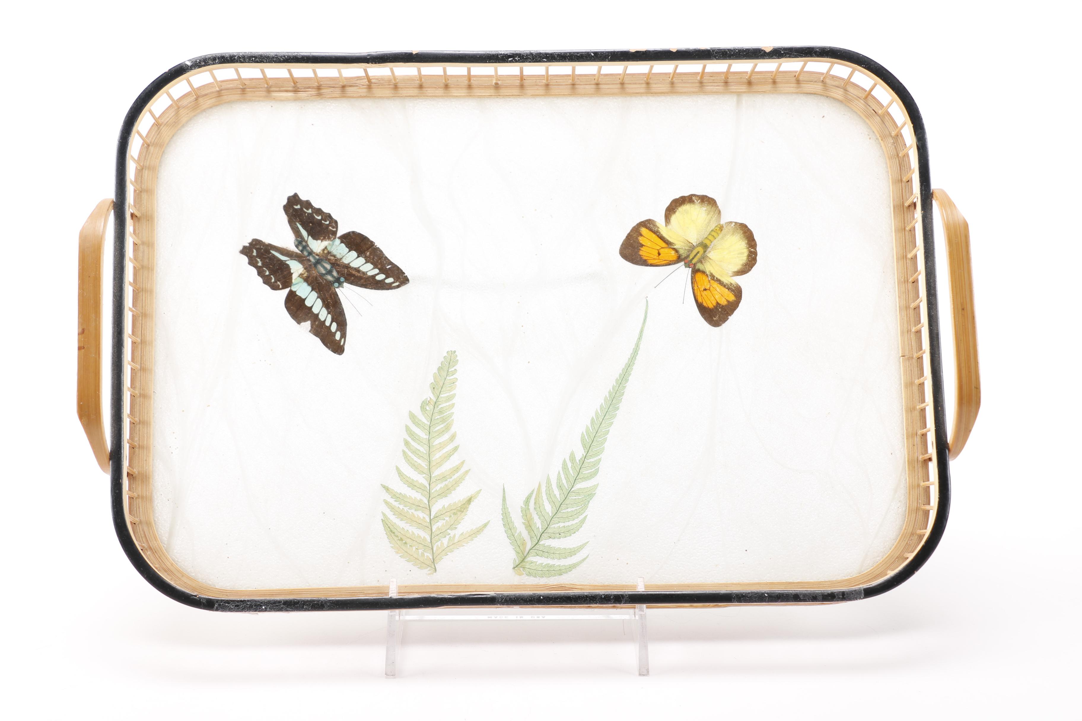 Butterfly Tray and Coaster Set