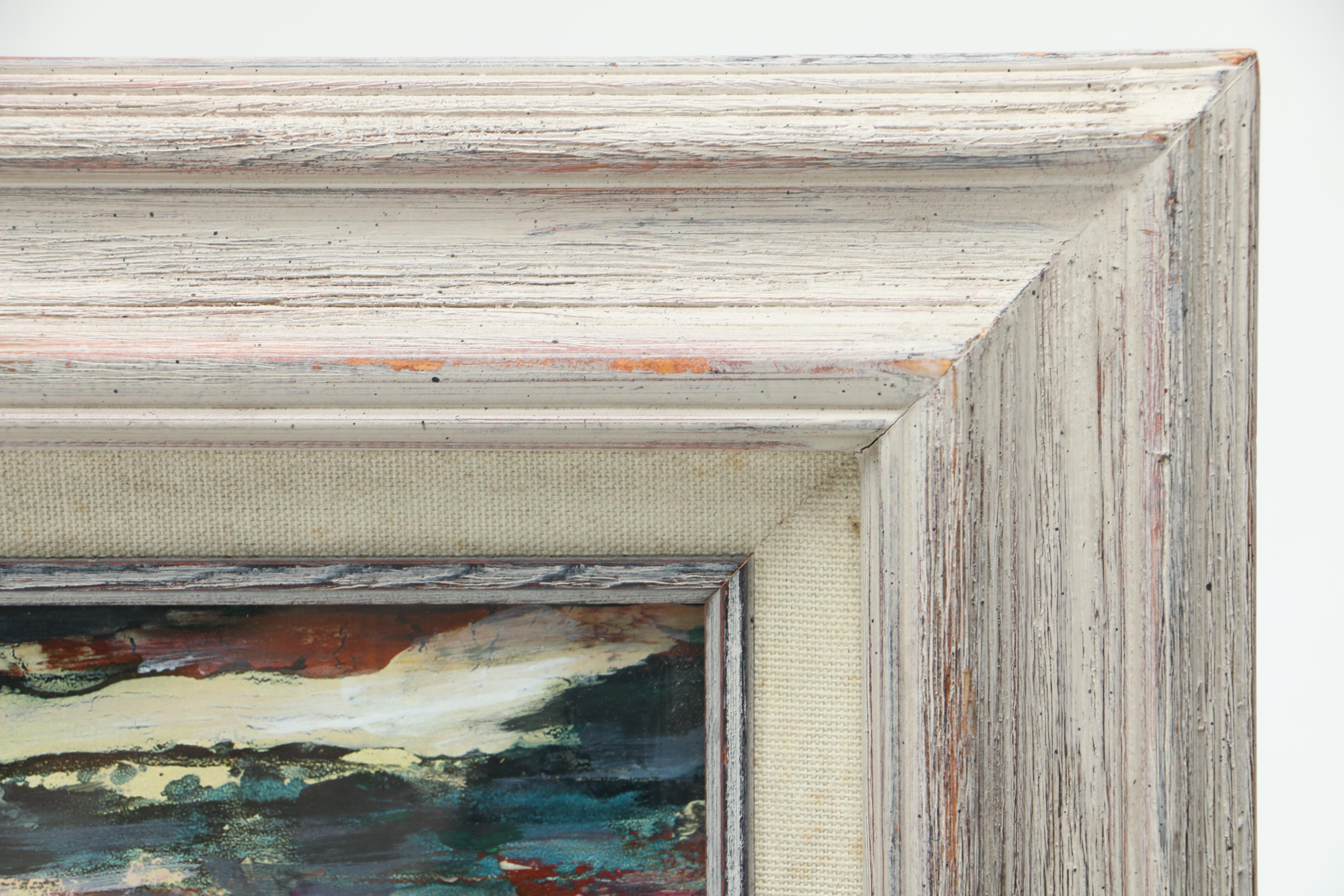 Acrylic Embellished Inkjet Print of a Figure in Landscape