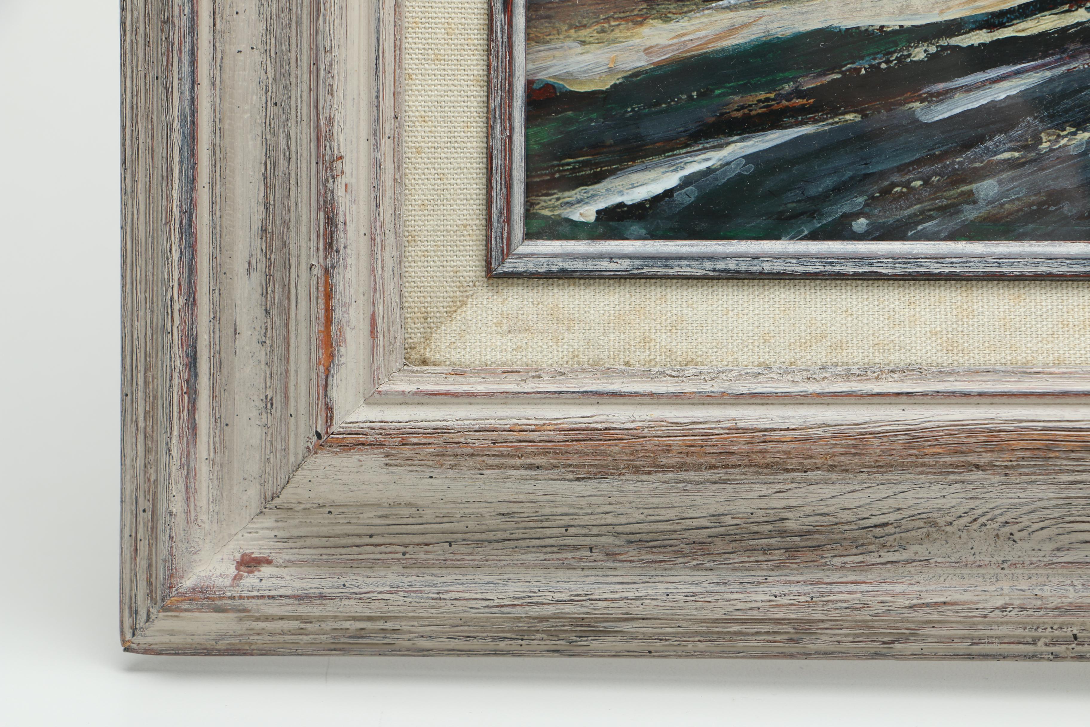 Acrylic Embellished Inkjet Print of a Figure in Landscape