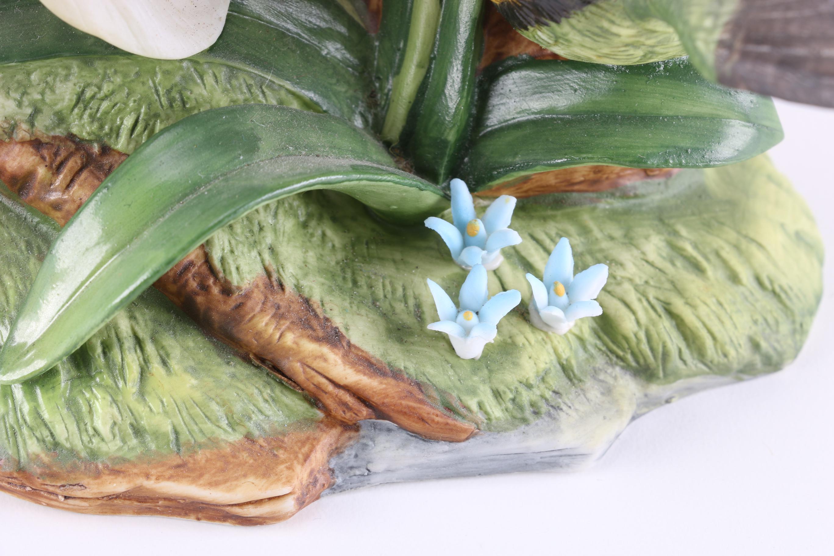 Porcelain Hummingbird and Floral Figures