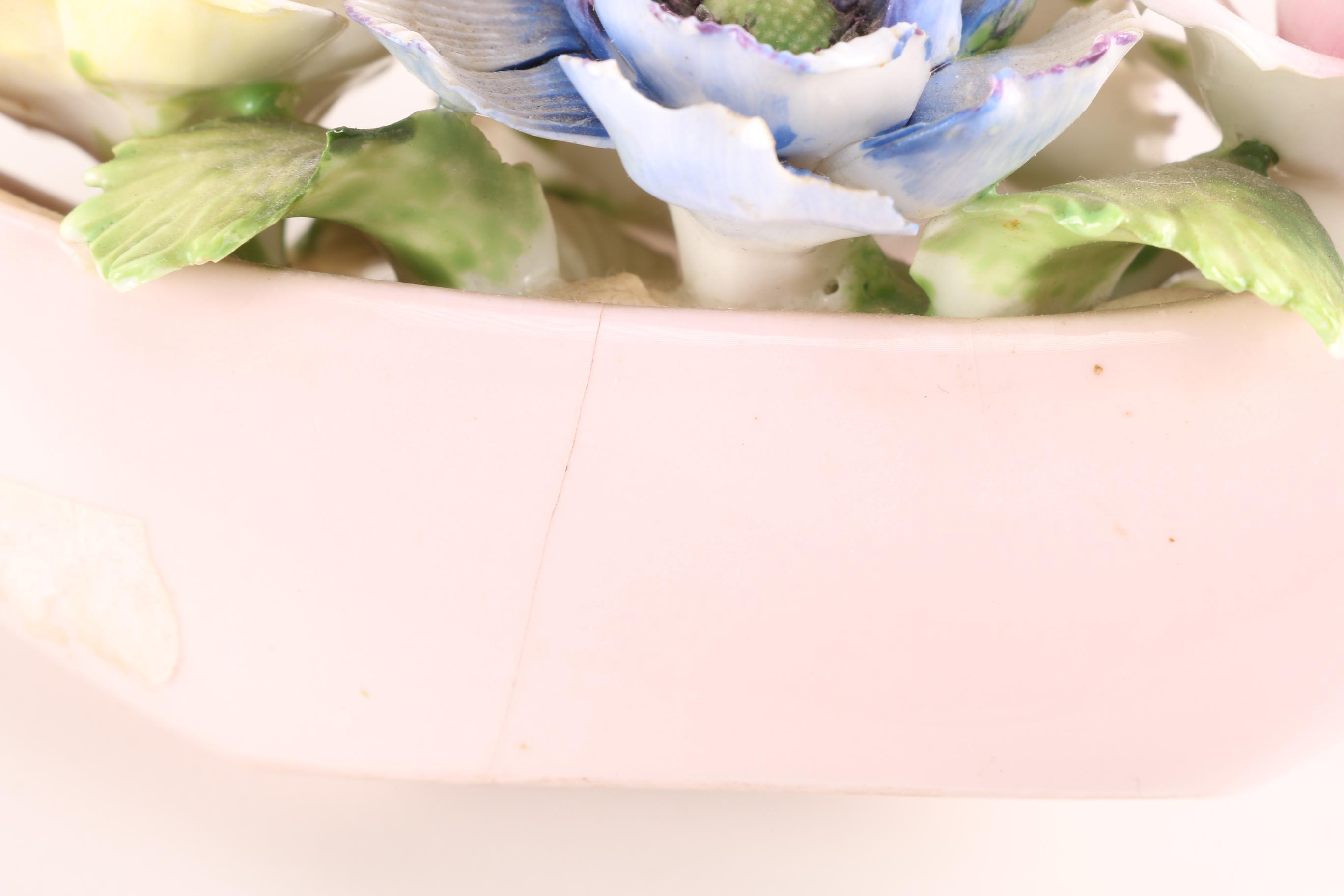 Porcelain Hummingbird and Floral Figures