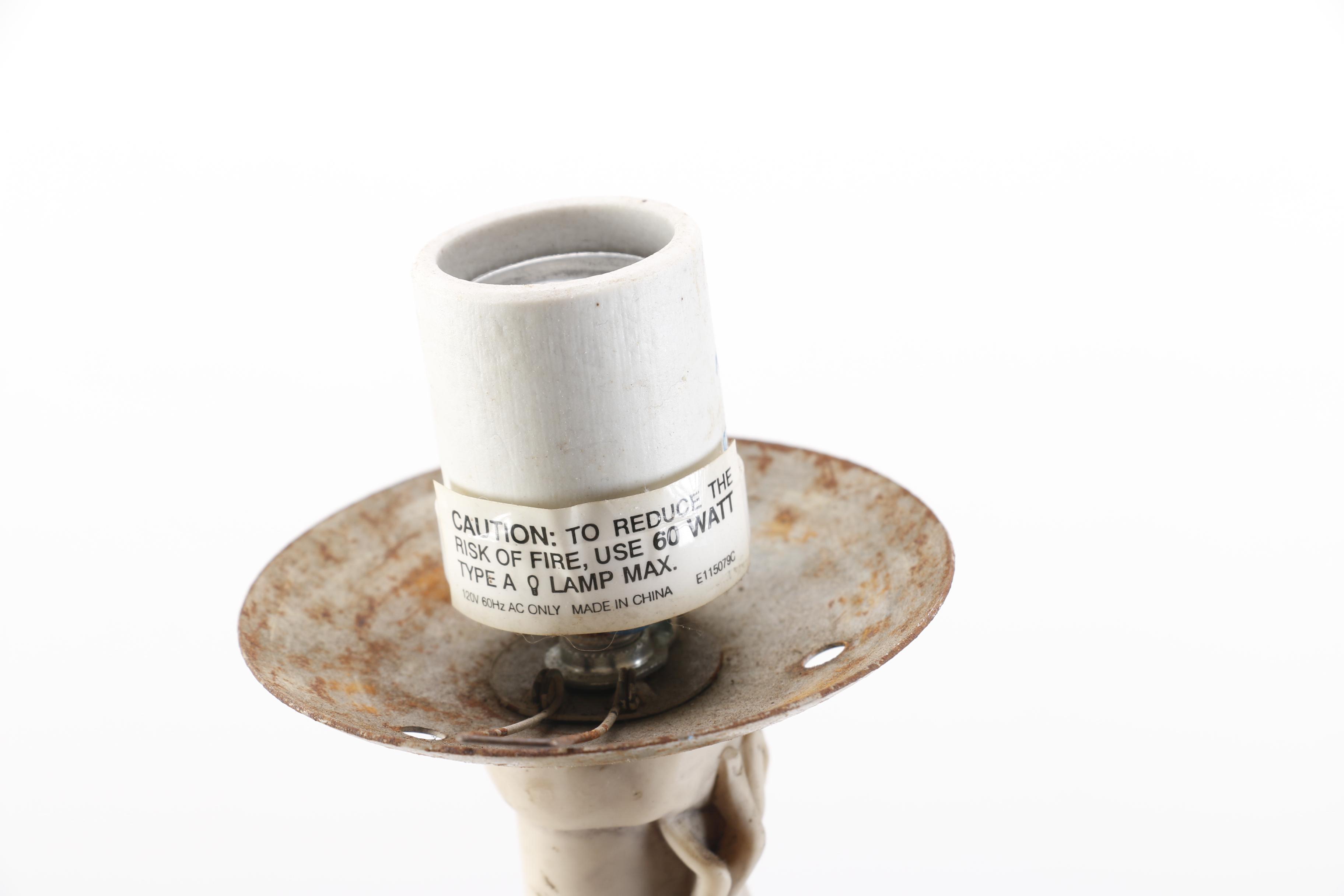 Figural Accent Lamp of Woman Entwined with a Sea Serpent