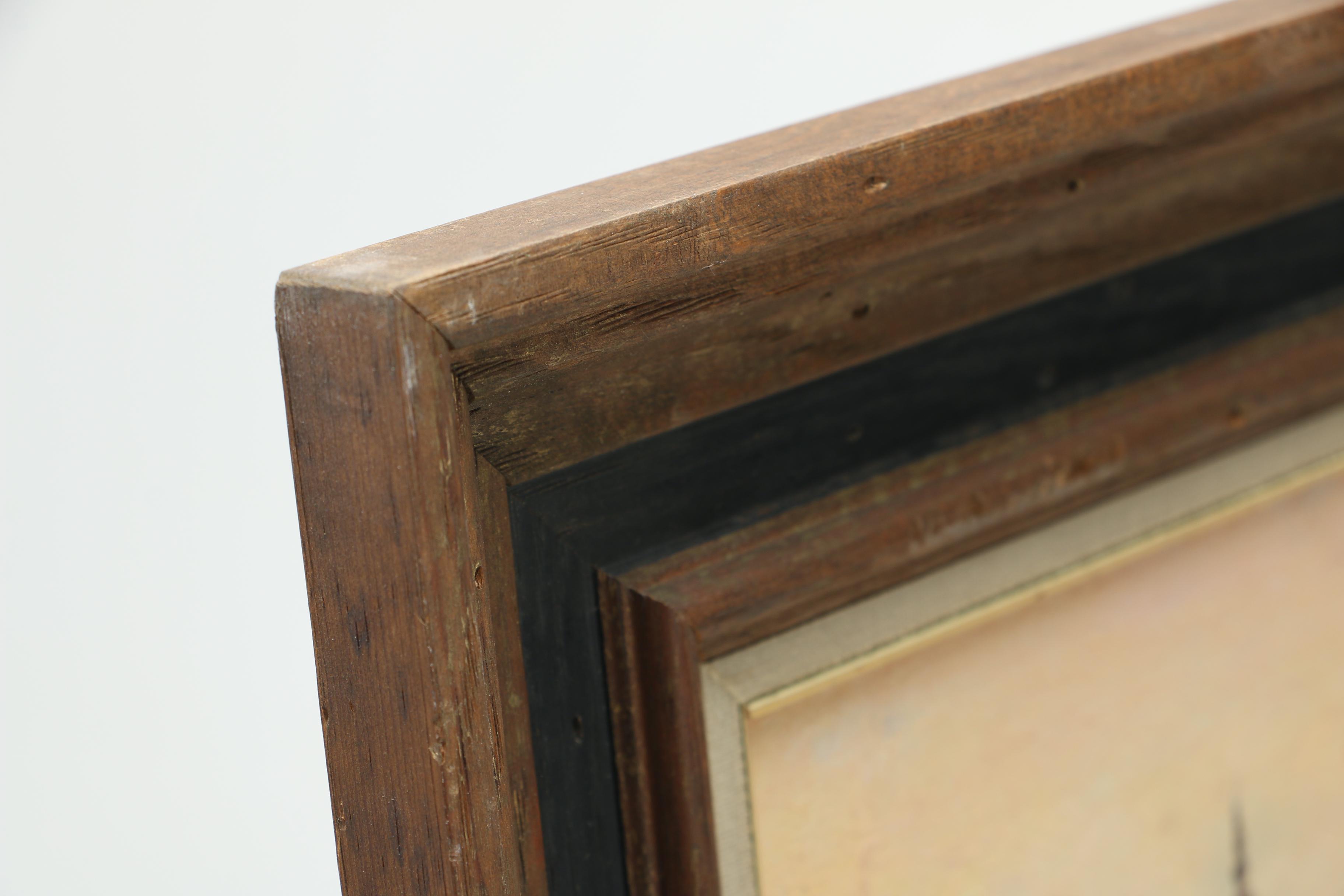 Framed Acrylic Painting of a Balcony