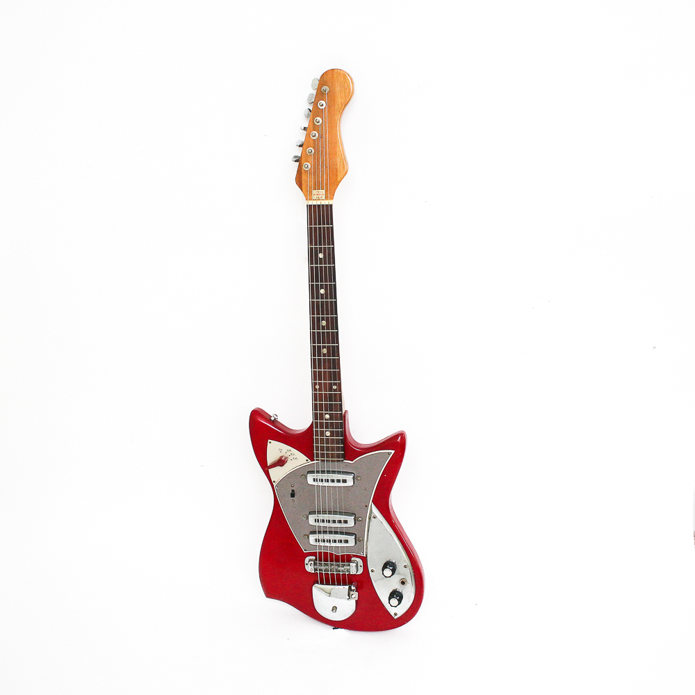Vintage Zenon Victoria Style Electric Guitar in Red | EBTH