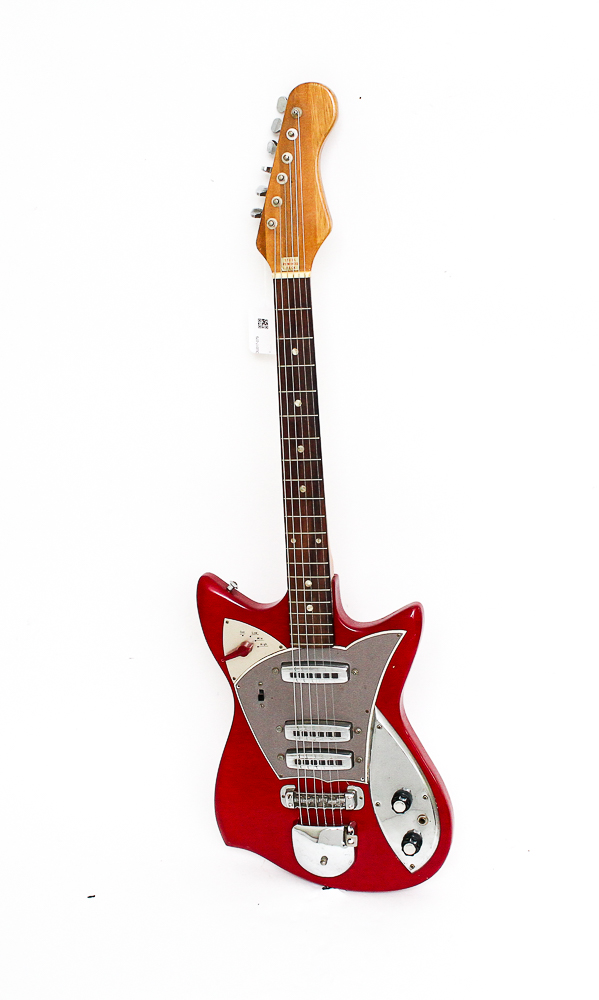 Vintage Zenon Victoria Style Electric Guitar in Red