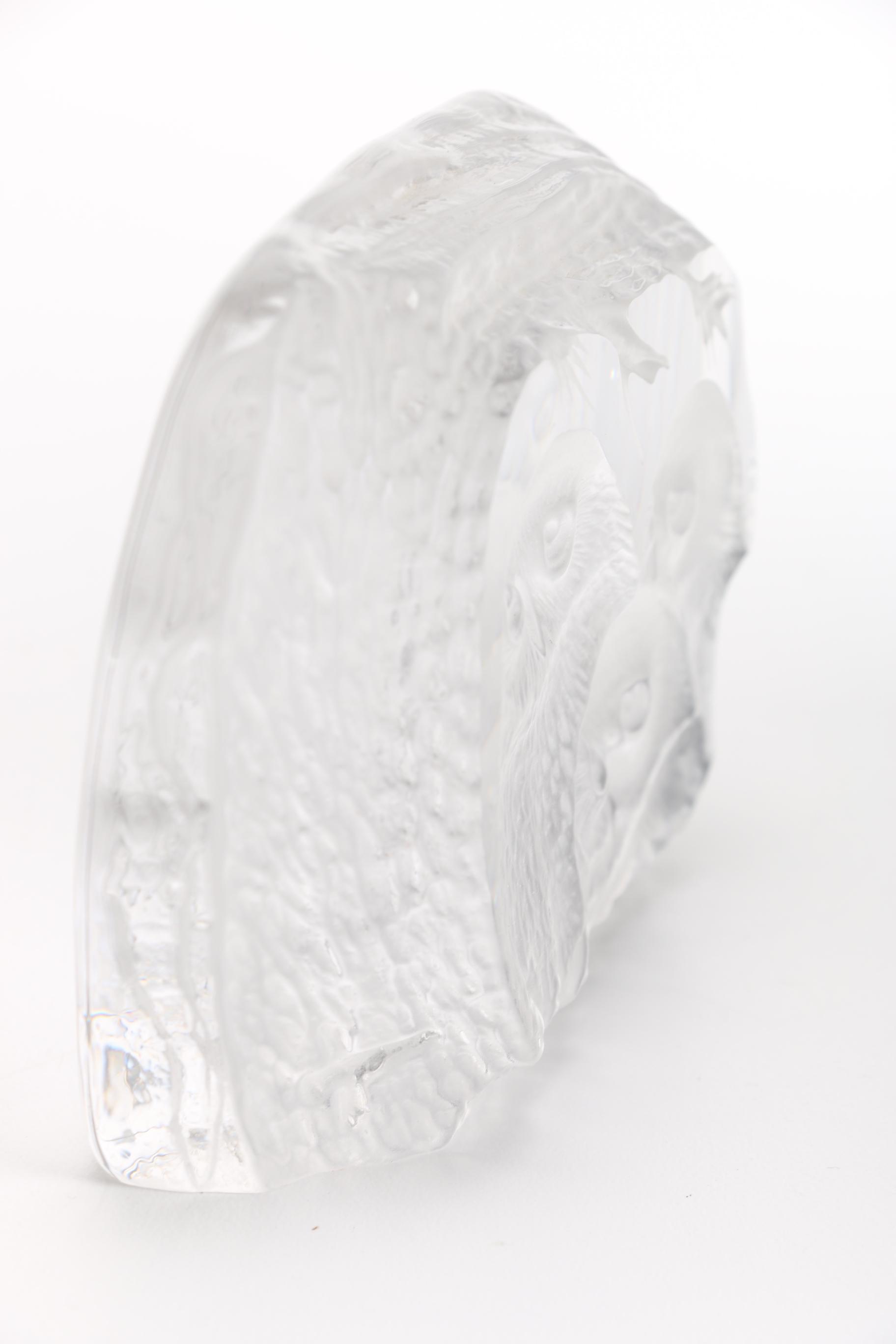 Alfred Capredoni for Dartington Crystal Sculptural Paperweight of Owls