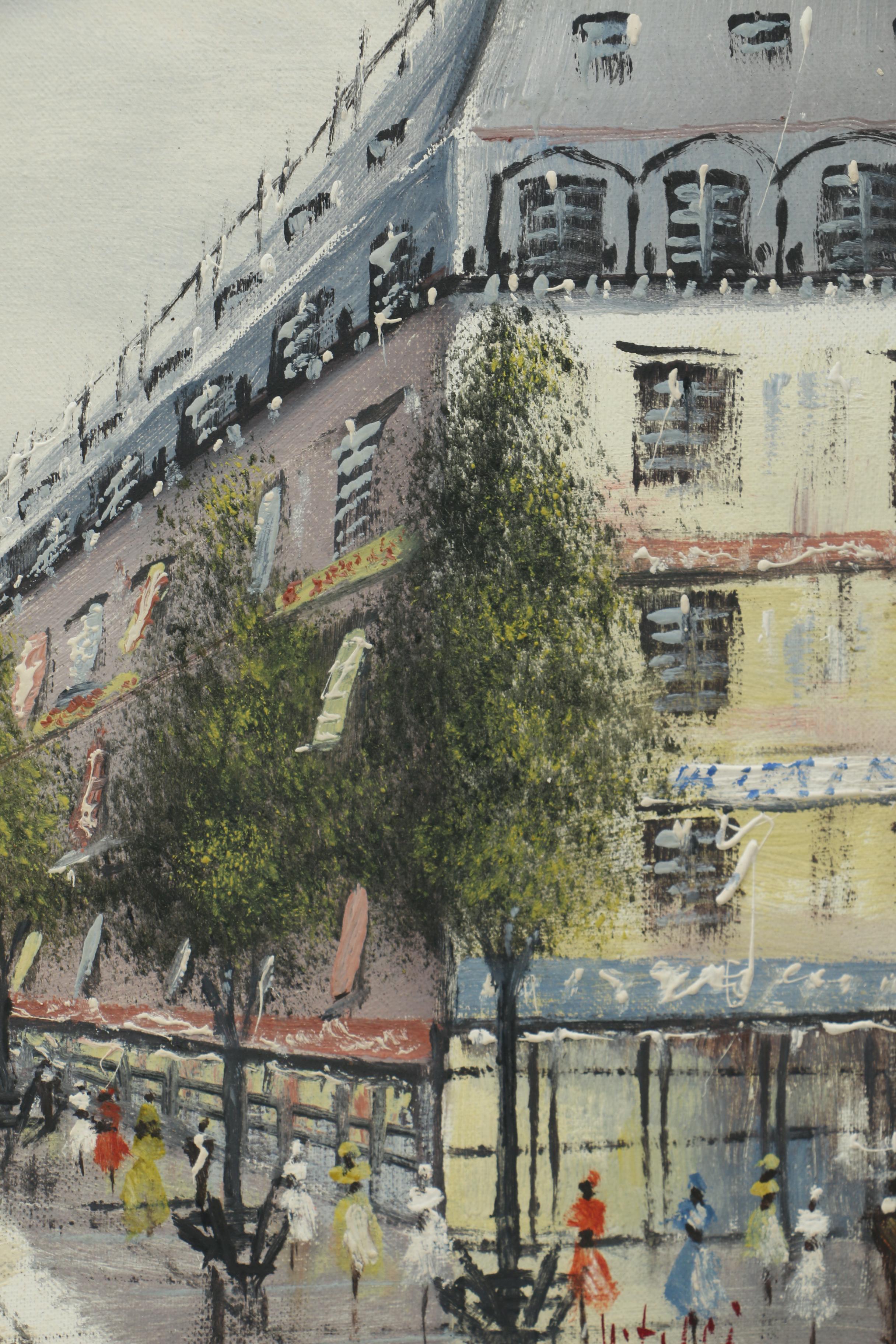 Vitelli Oil on Canvas Painting of Cityscape