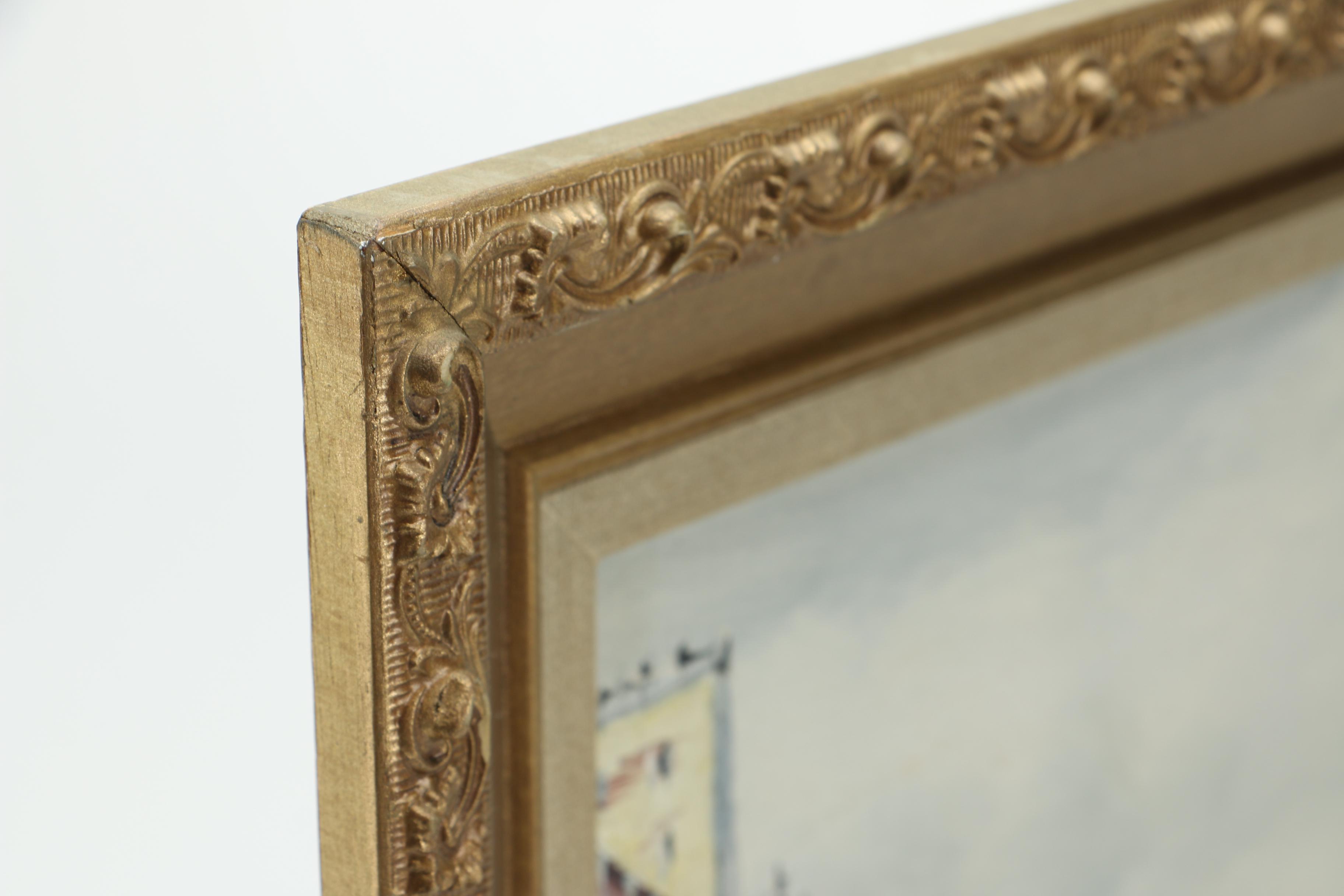 Vitelli Oil on Canvas Painting of Cityscape