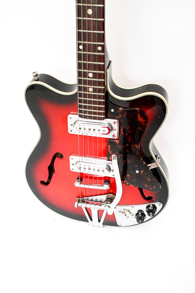 Vintage Japanese Semi-Hollow Body Electric Guitar