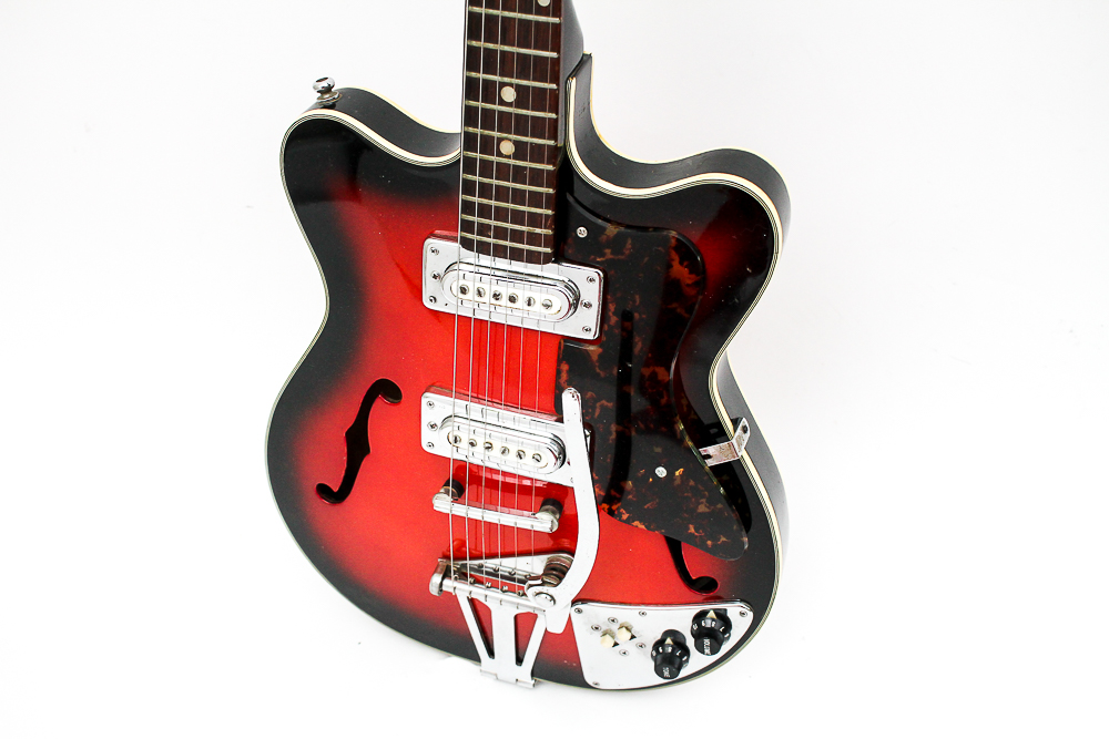 Vintage Japanese Semi-Hollow Body Electric Guitar