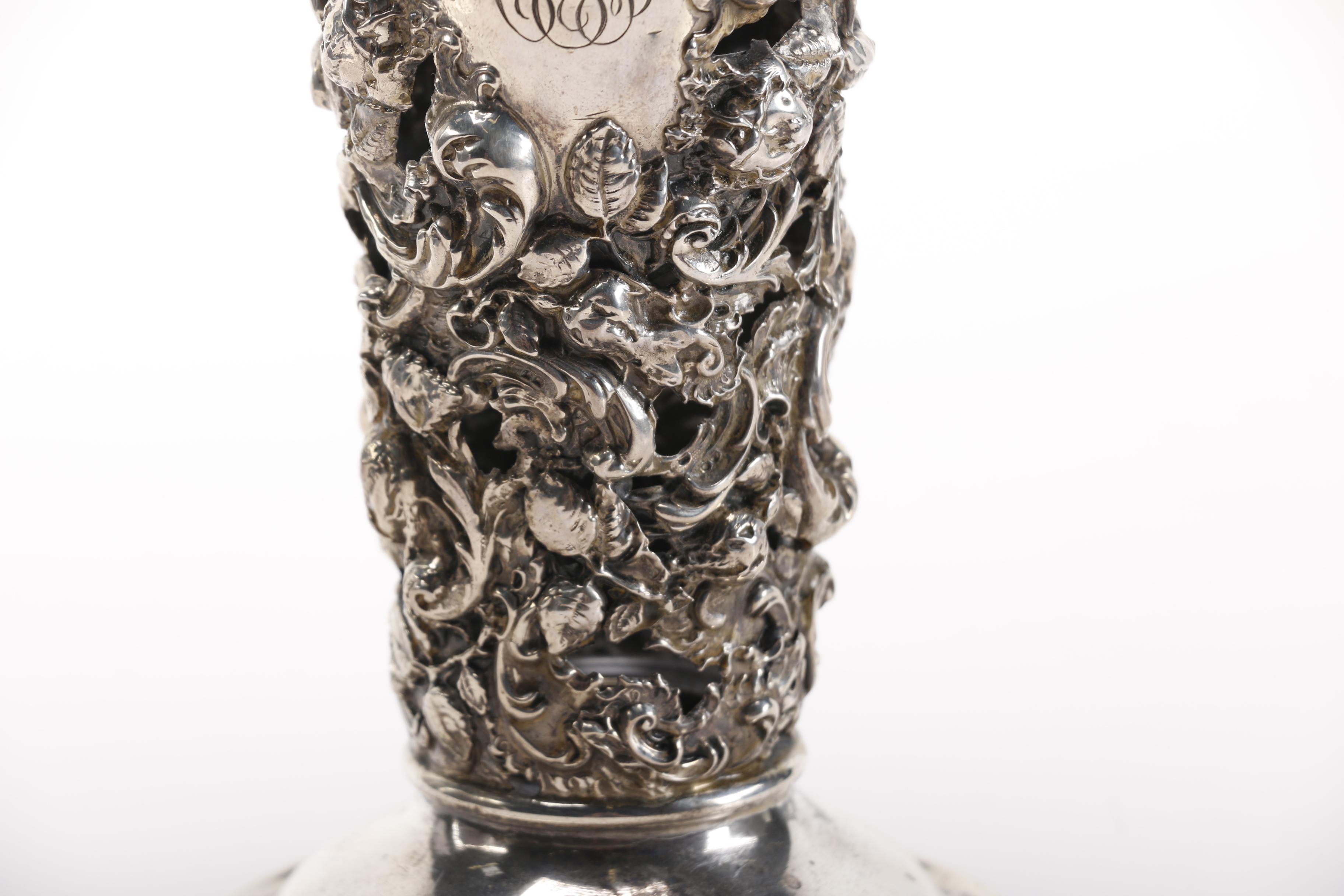 Sterling Silver Pierced Vase