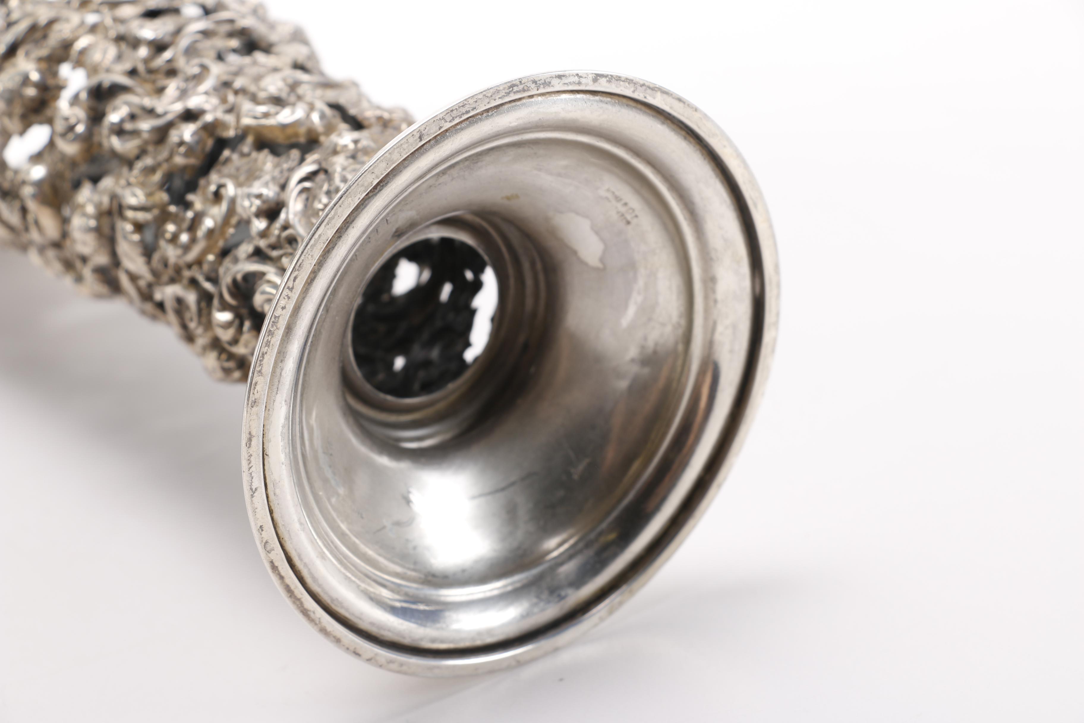 Sterling Silver Pierced Vase