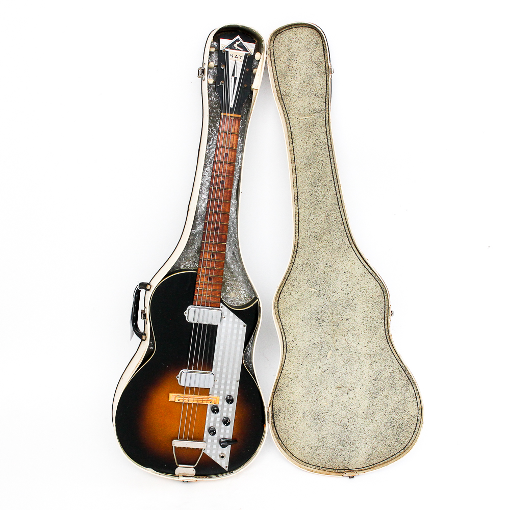 1960s Kay Value Leader Electric Guitar in Sunburst Finish