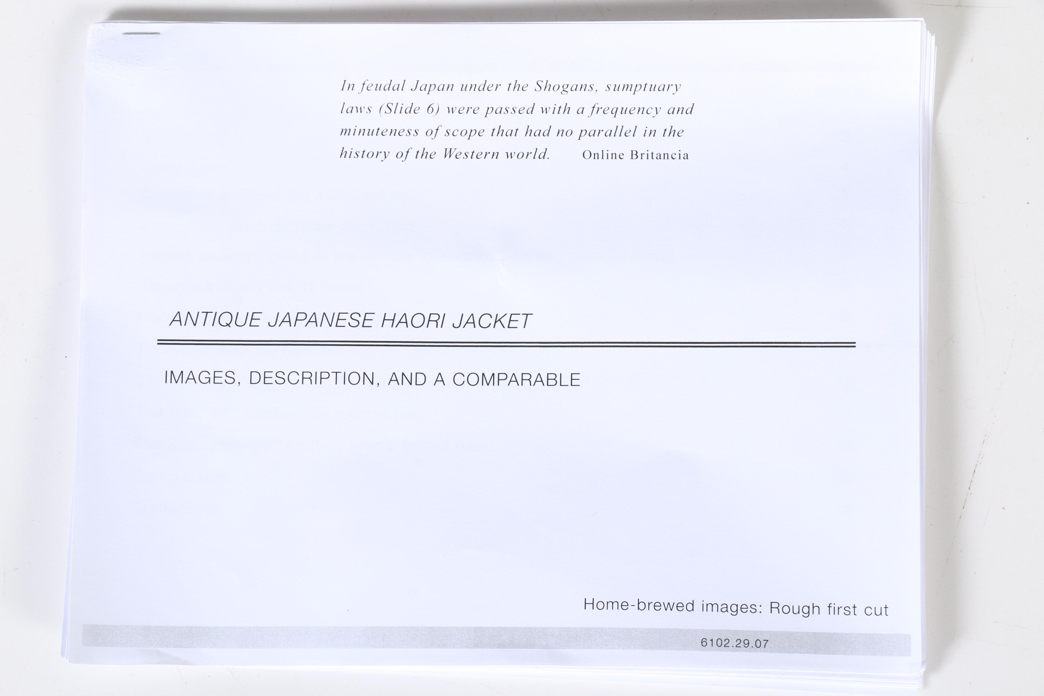 Antique Silk Japanese Haori Jacket