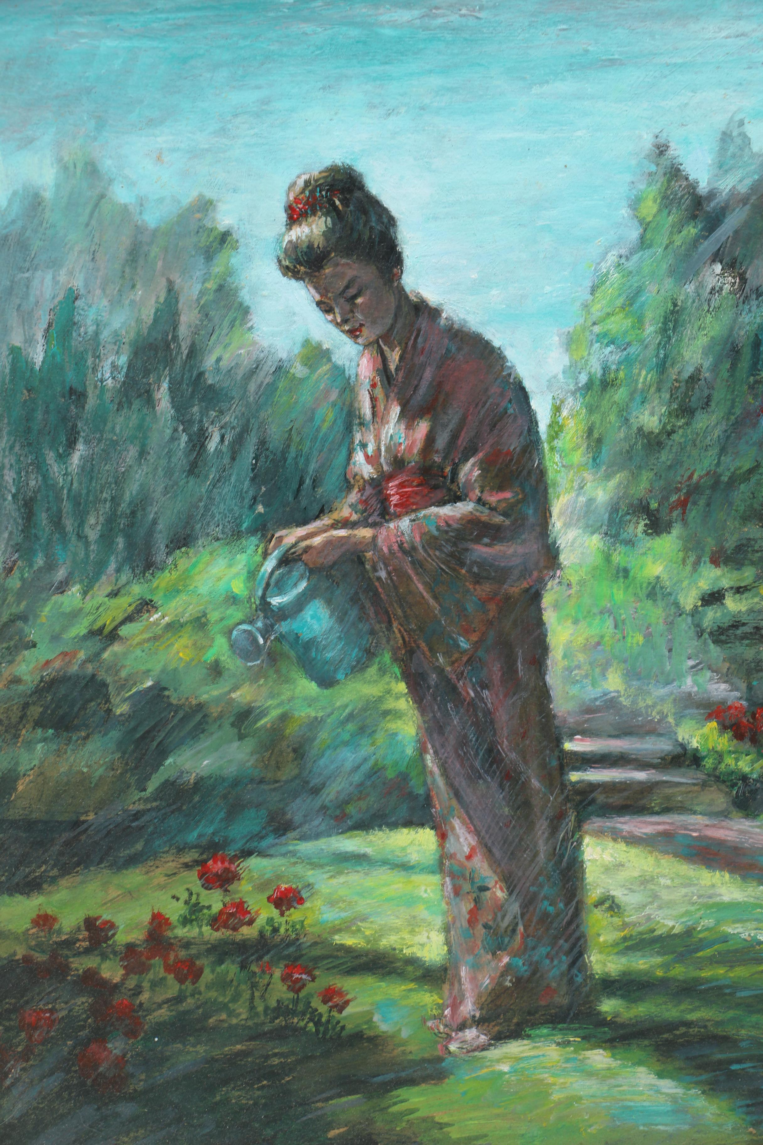 Bea Erne Acrylic Painting on Board "Tani"