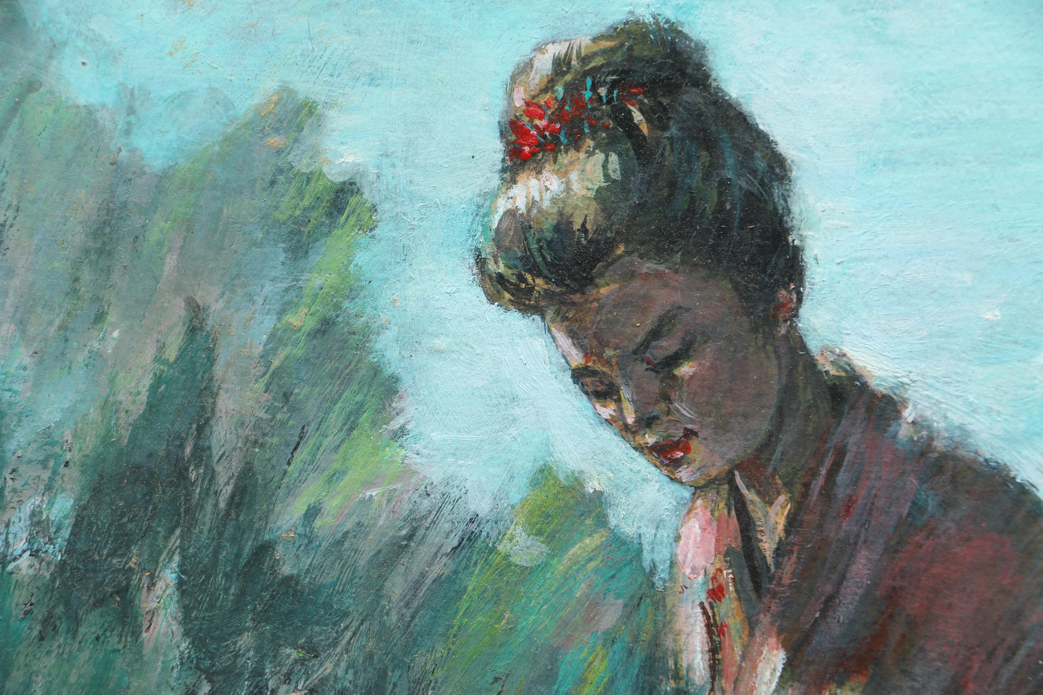 Bea Erne Acrylic Painting on Board "Tani"