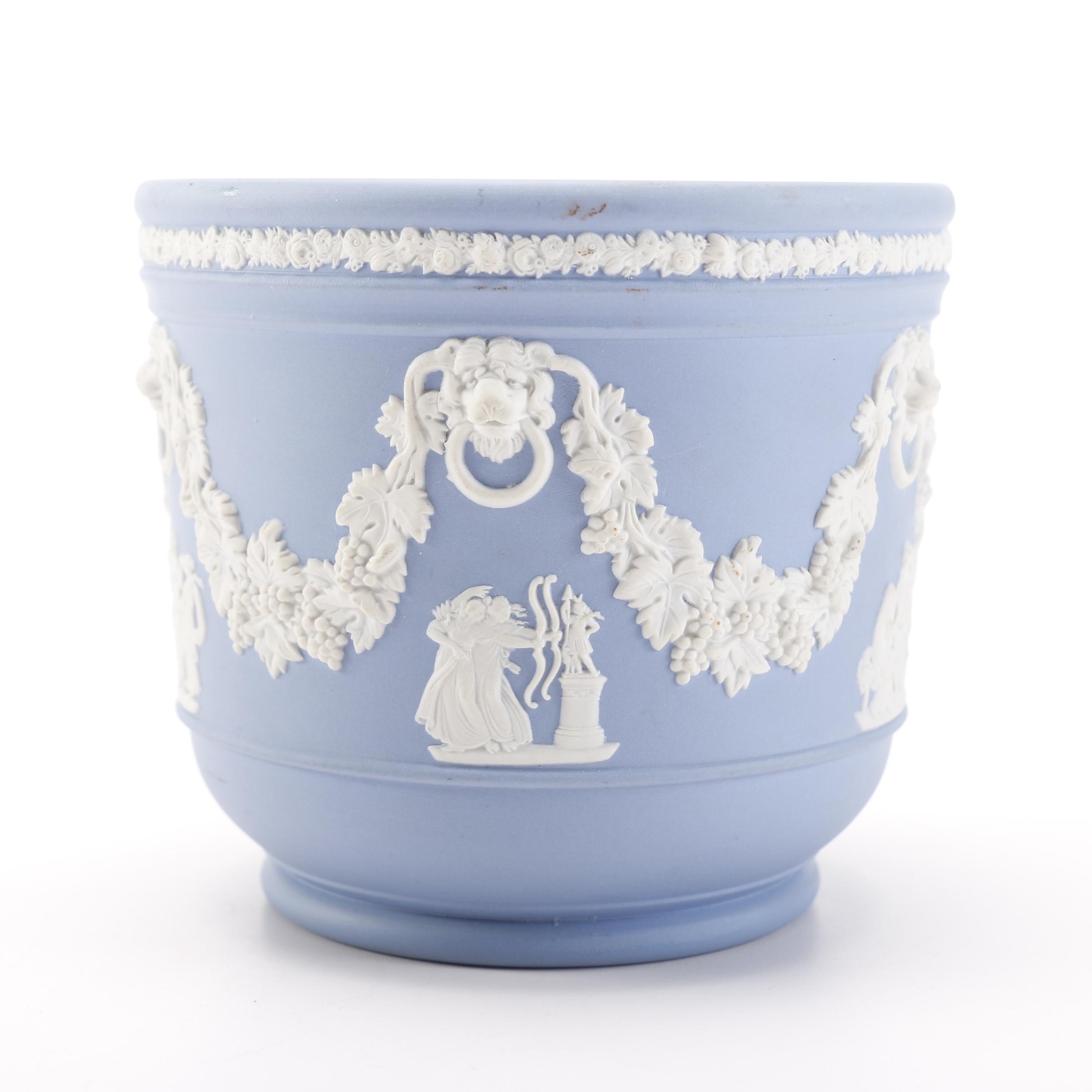 Wedgwood "Jasperware" Cache Pot and Lighter