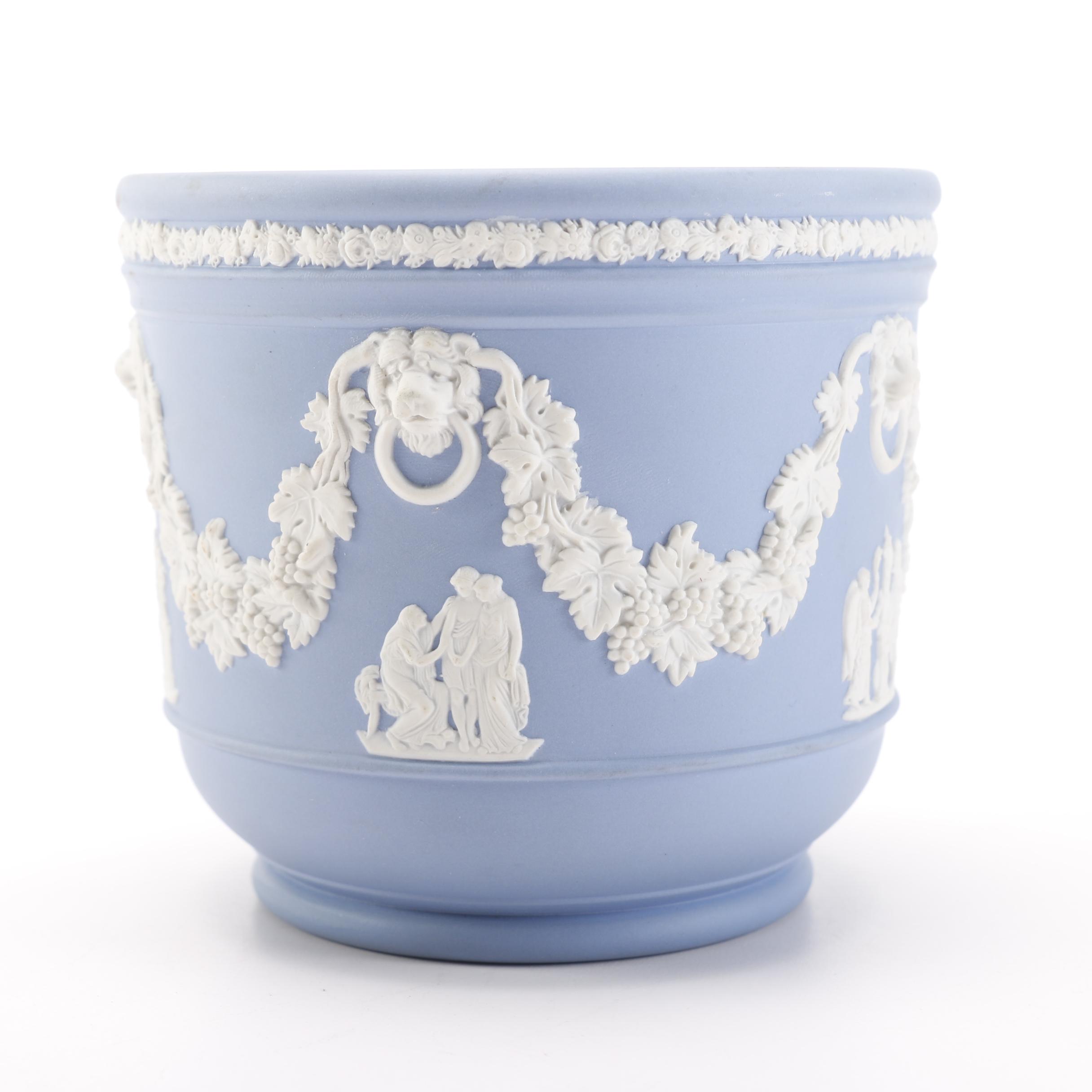 Wedgwood "Jasperware" Cache Pot and Lighter