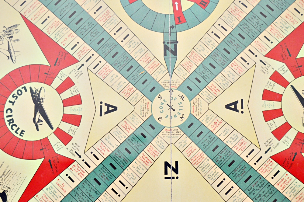 Framed "Flying the Beam" Board Game