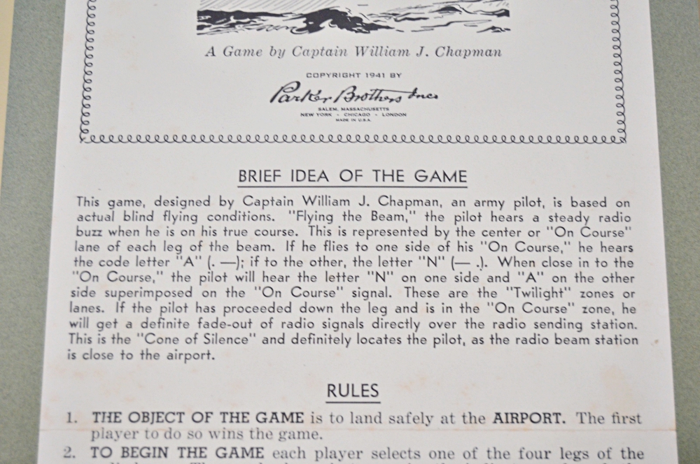 Framed "Flying the Beam" Board Game