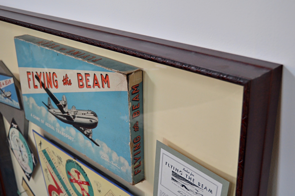 Framed "Flying the Beam" Board Game
