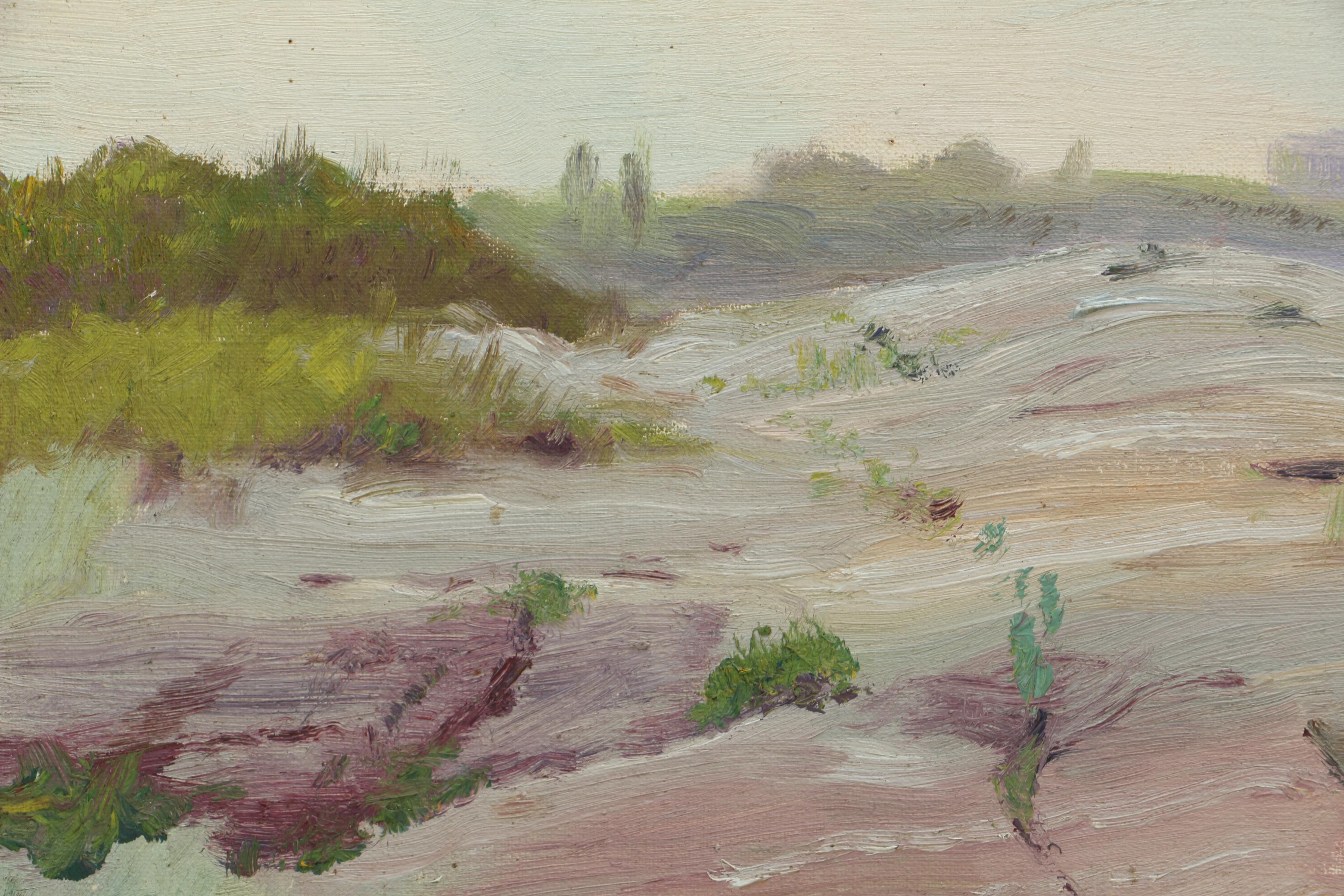 1923 John Franklin Hawkins Oil Painting "Off Newport"