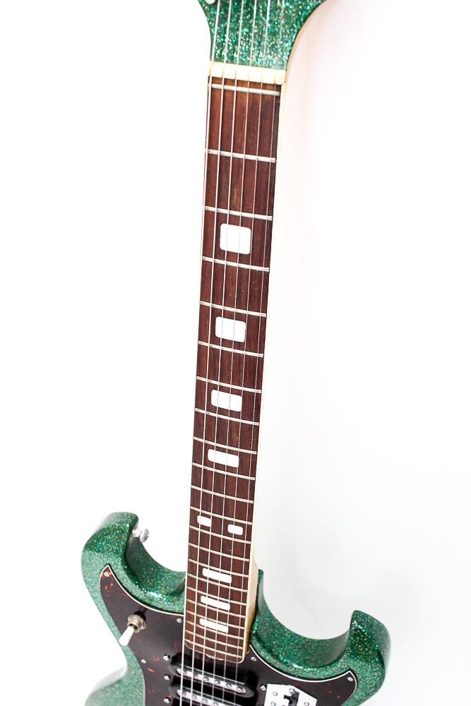 1967 Teisco Tele-Star Guitar in Green Metal Flake Finish