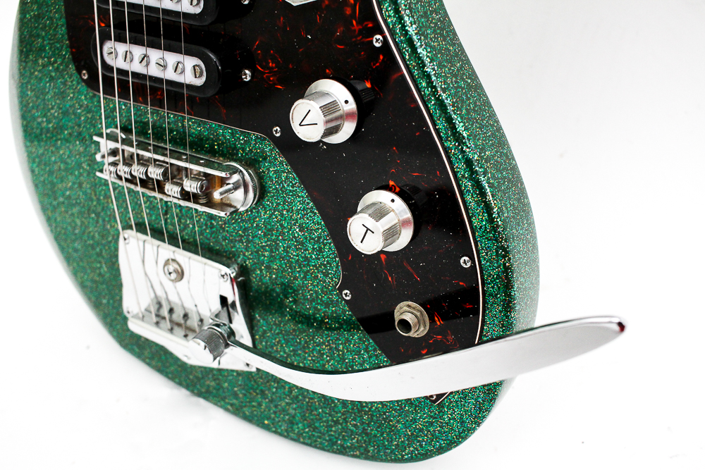 1967 Teisco Tele-Star Guitar in Green Metal Flake Finish