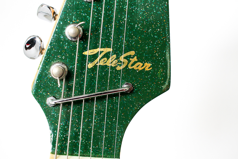 1967 Teisco Tele-Star Guitar in Green Metal Flake Finish