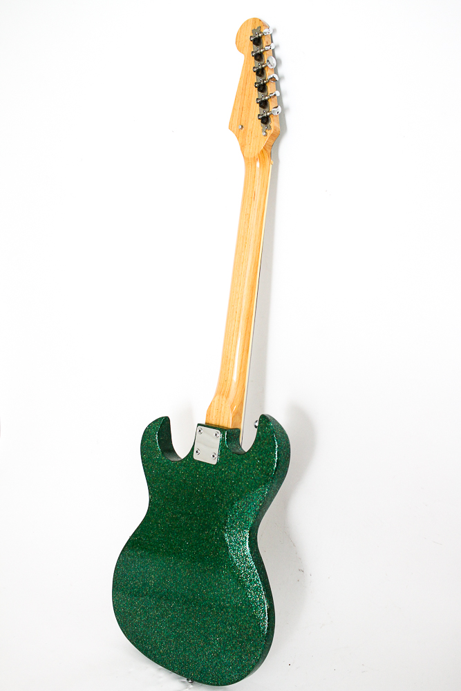 1967 Teisco Tele-Star Guitar in Green Metal Flake Finish