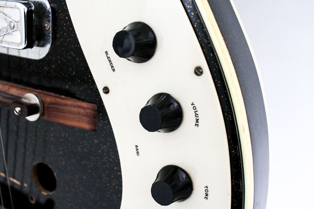 Vintage Black Silvertone Electric Guitar and Case