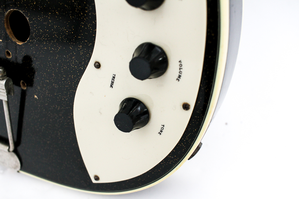 Vintage Black Silvertone Electric Guitar and Case