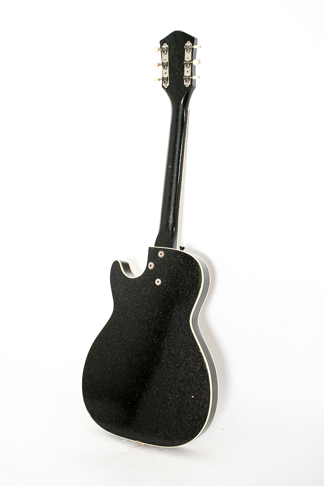 Vintage Black Silvertone Electric Guitar and Case