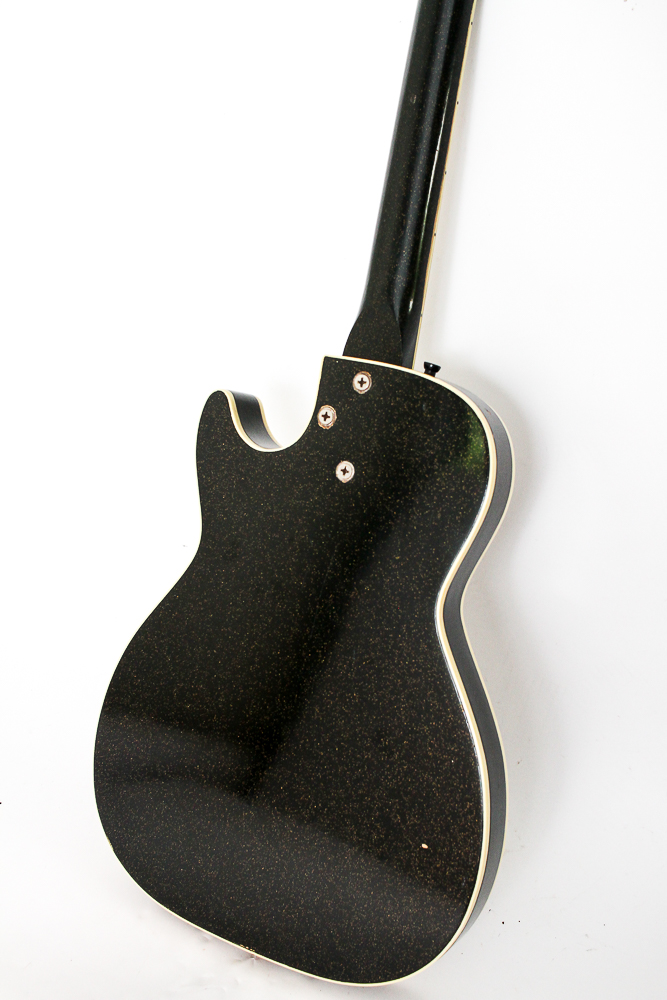 Vintage Black Silvertone Electric Guitar and Case