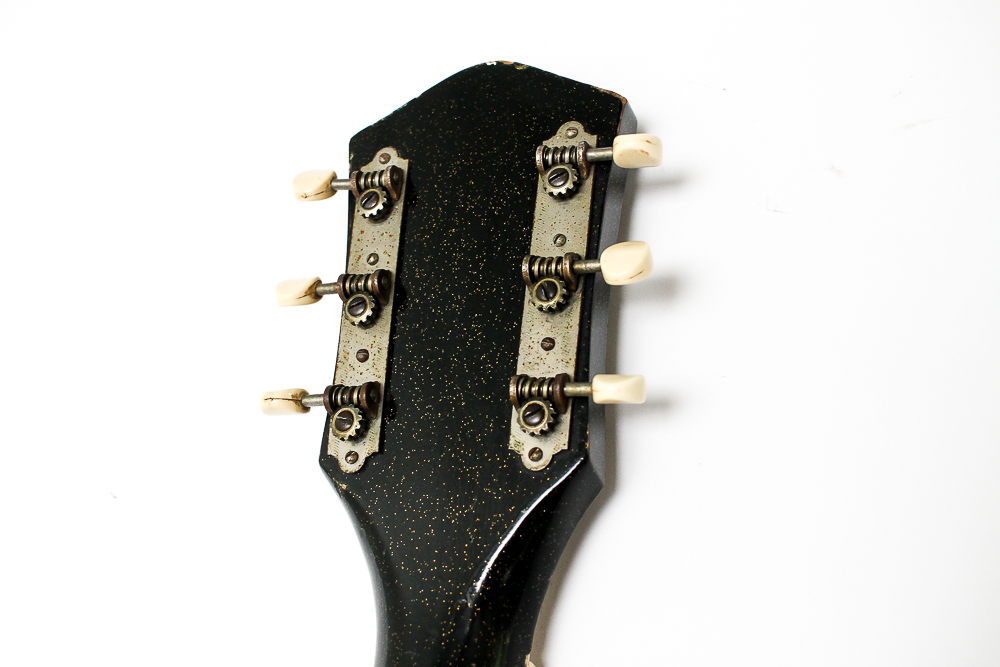 Vintage Black Silvertone Electric Guitar and Case