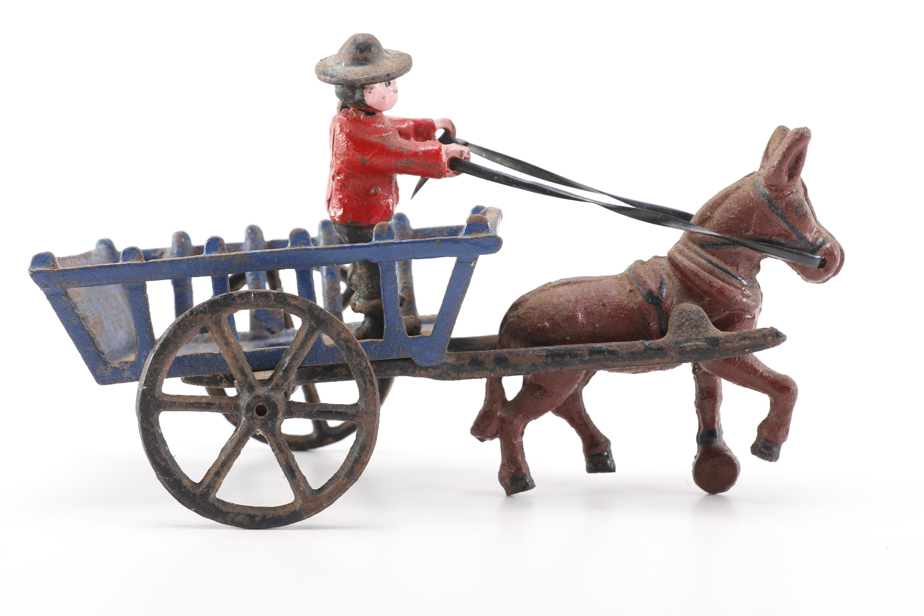 Cart and Donkey Figurine