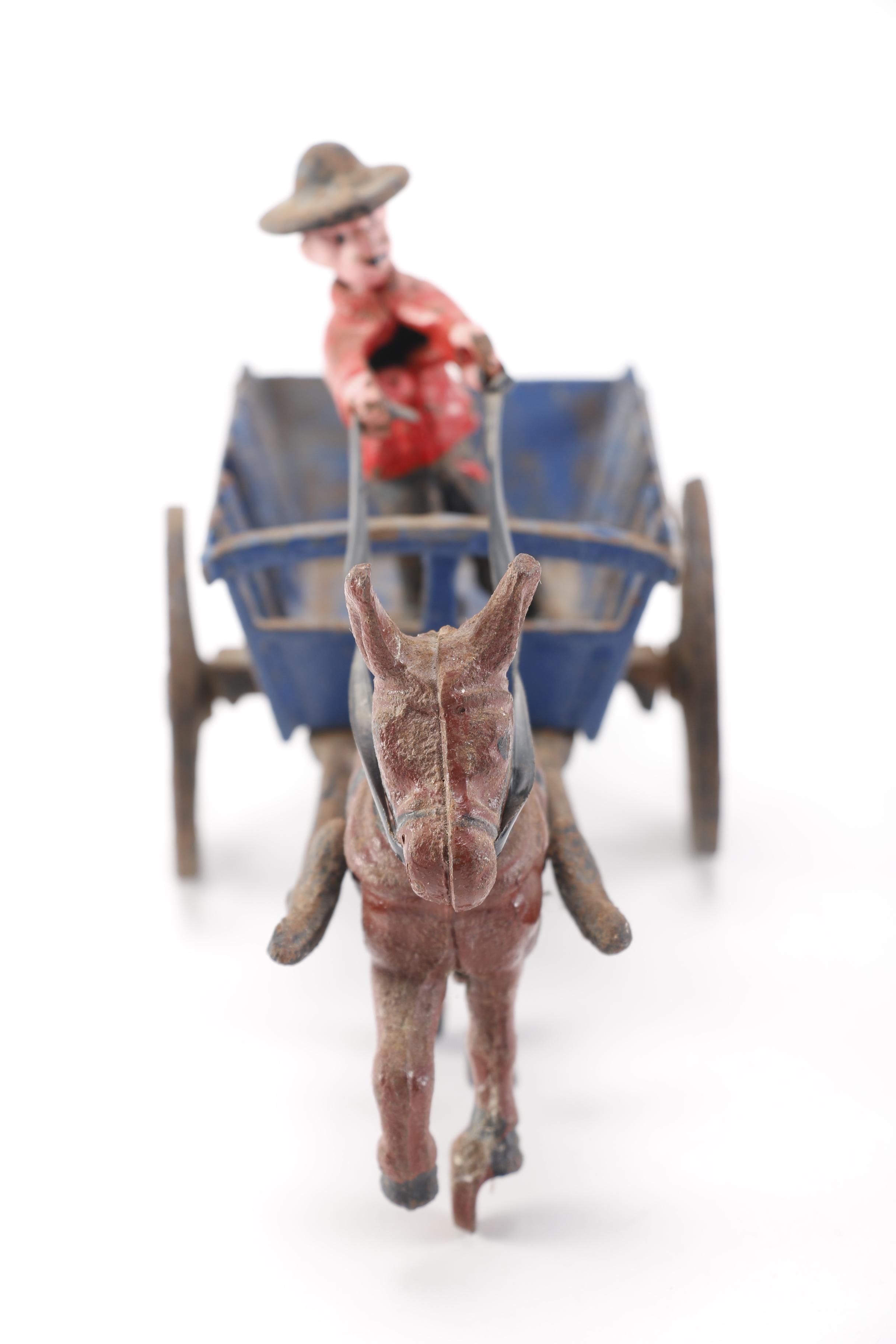 Cart and Donkey Figurine