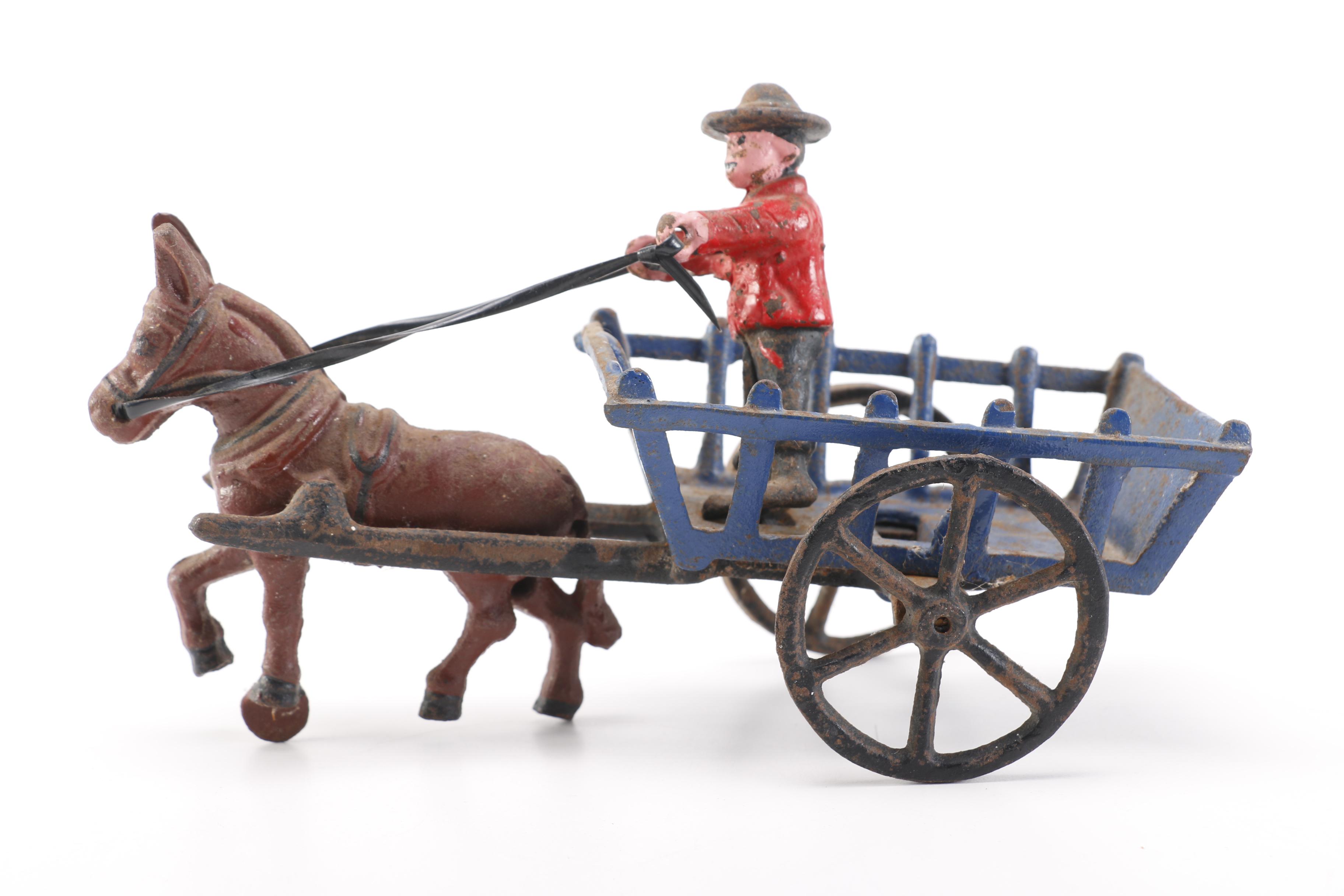 Cart and Donkey Figurine