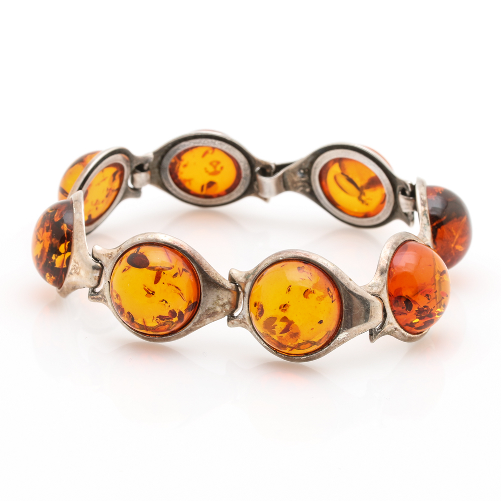 Sterling Silver Amber Jewelry Assortment