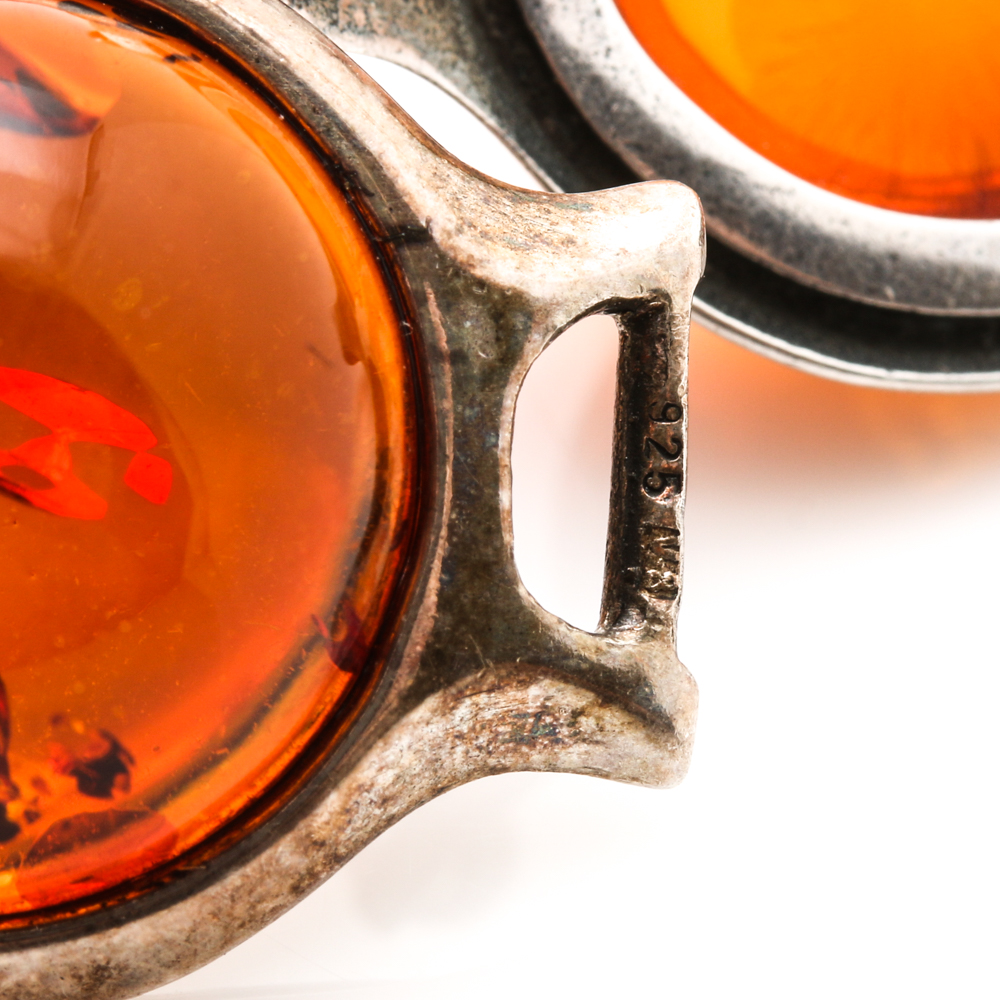 Sterling Silver Amber Jewelry Assortment