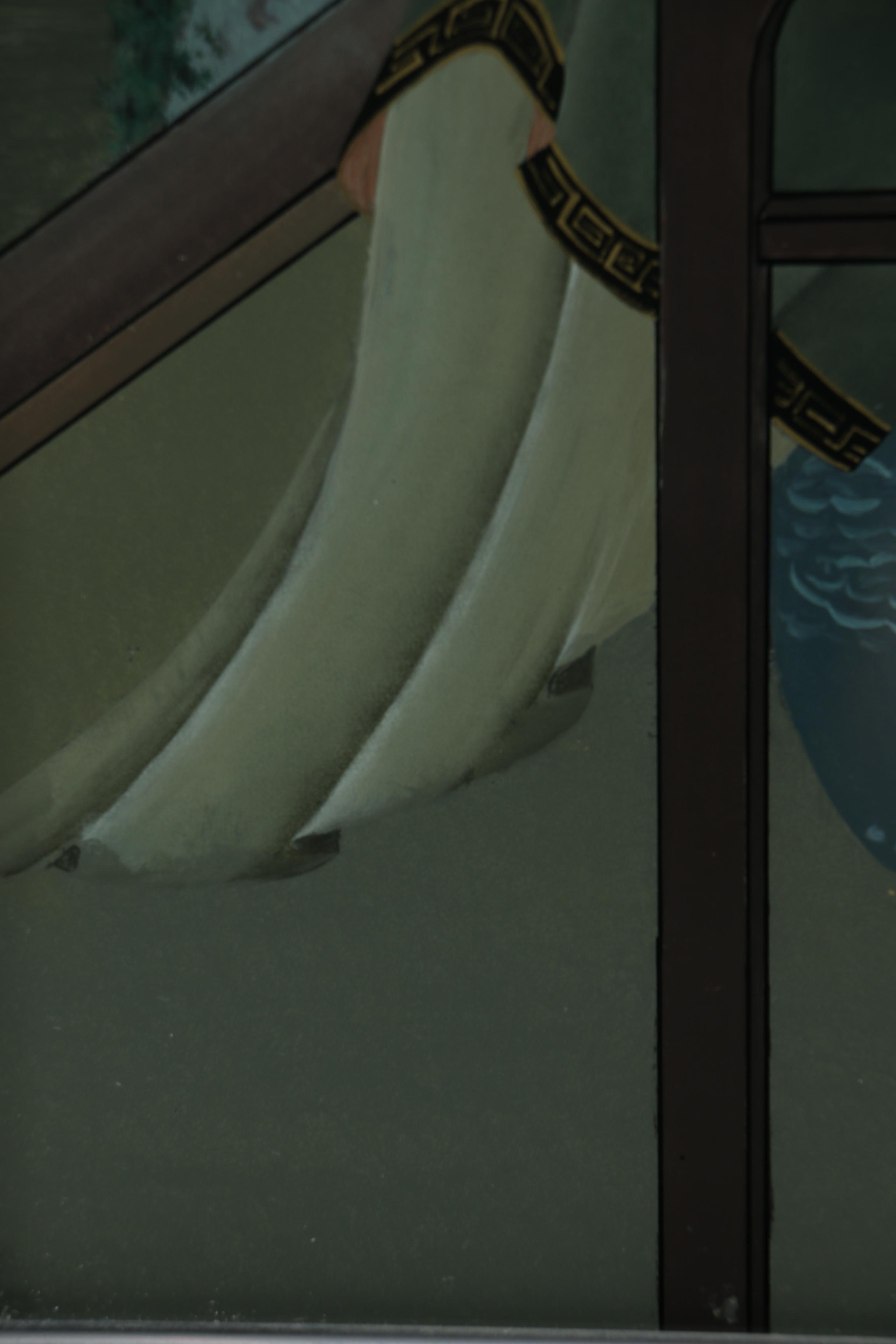 Chinese Eglomisé Reverse Glass Painting