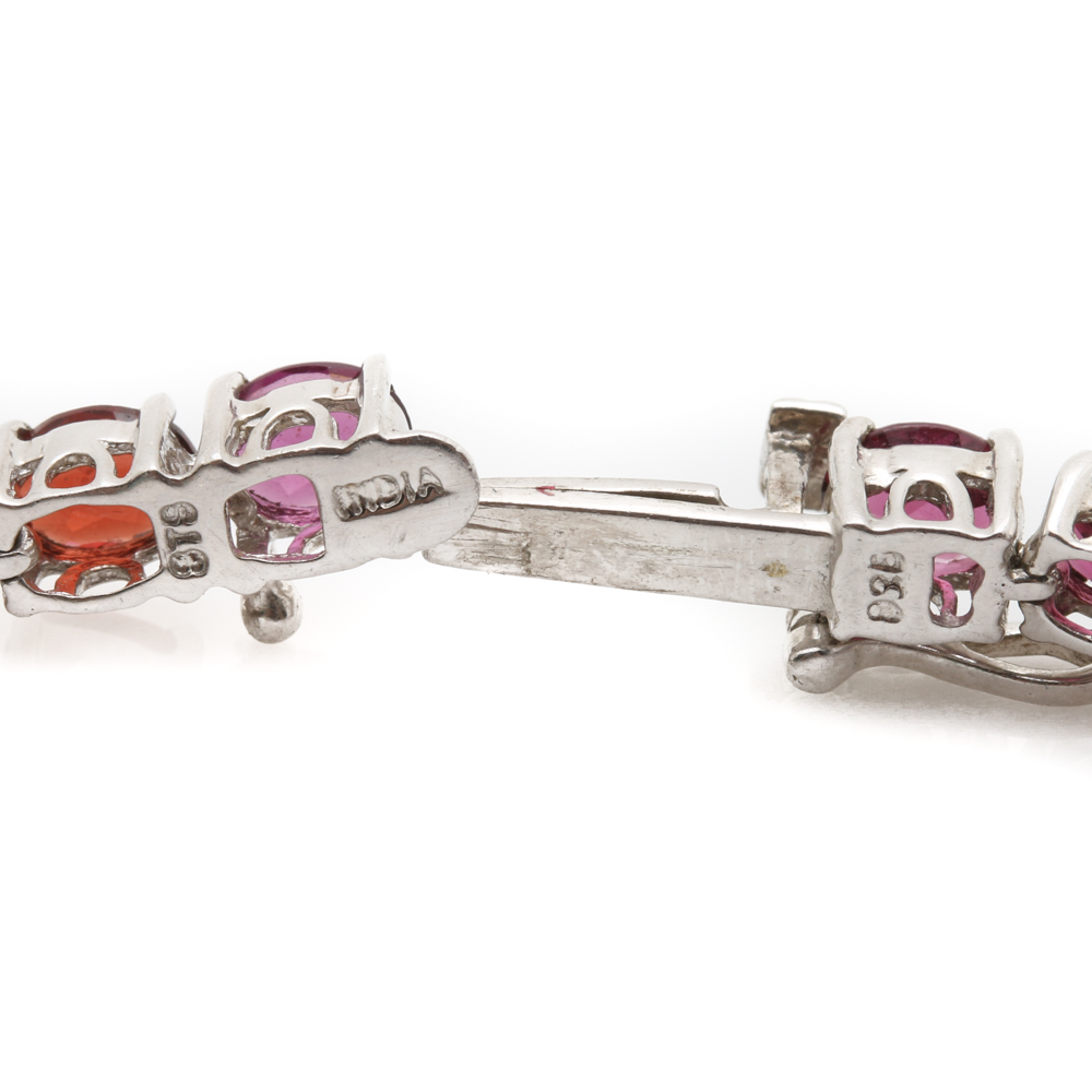 Sterling Silver and Stone Tennis Bracelets