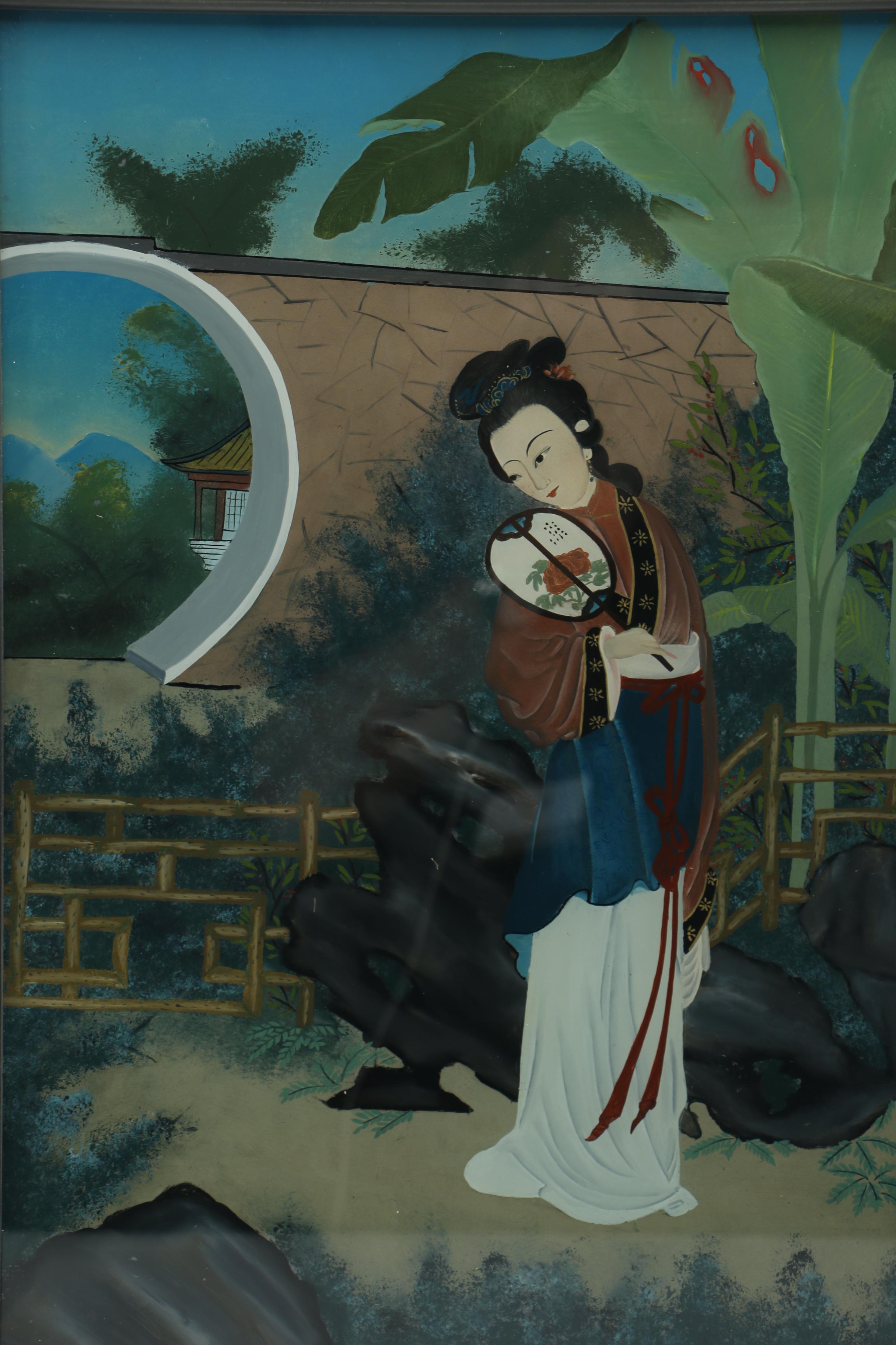 Chinese Eglomisé Reverse Glass Painting